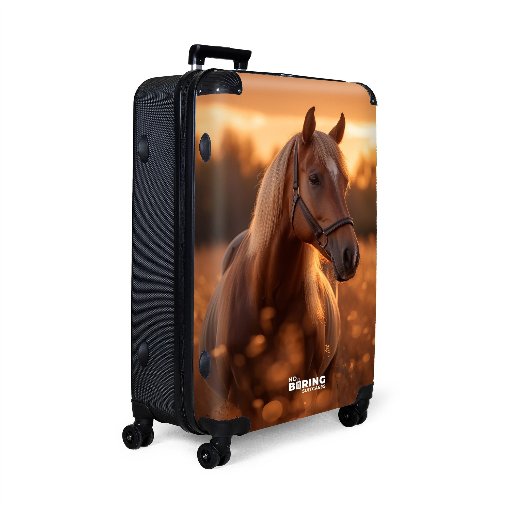 NoBoringSuitcases.com© Hartschalen-Trolley Braunes Pferd auf der günstig online kaufen