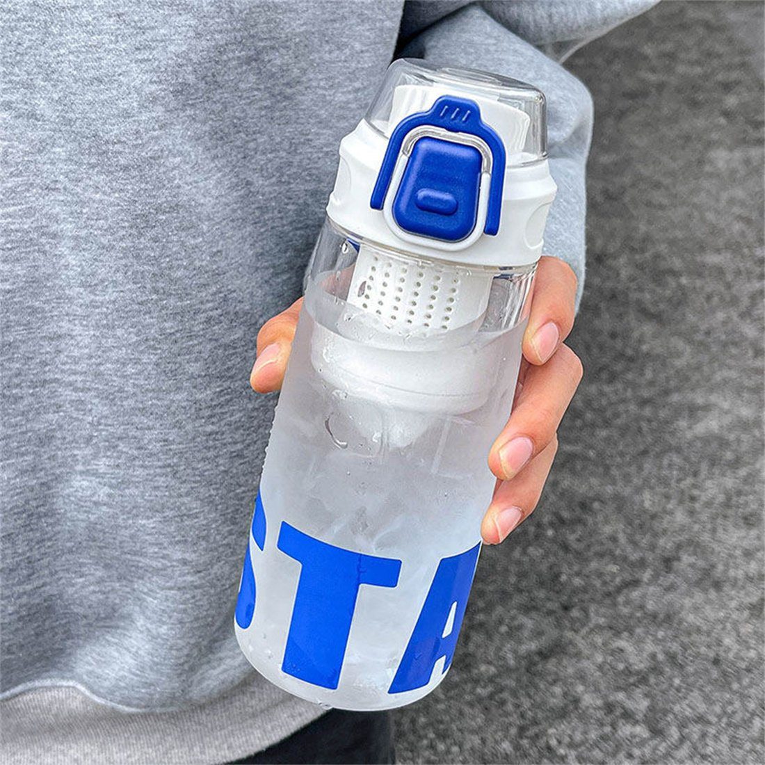 DÖRÖY Trinkflasche Kreativer tragbarer 620ml Outdoor-Sportbecher blau Teekessel, Trinkbecher