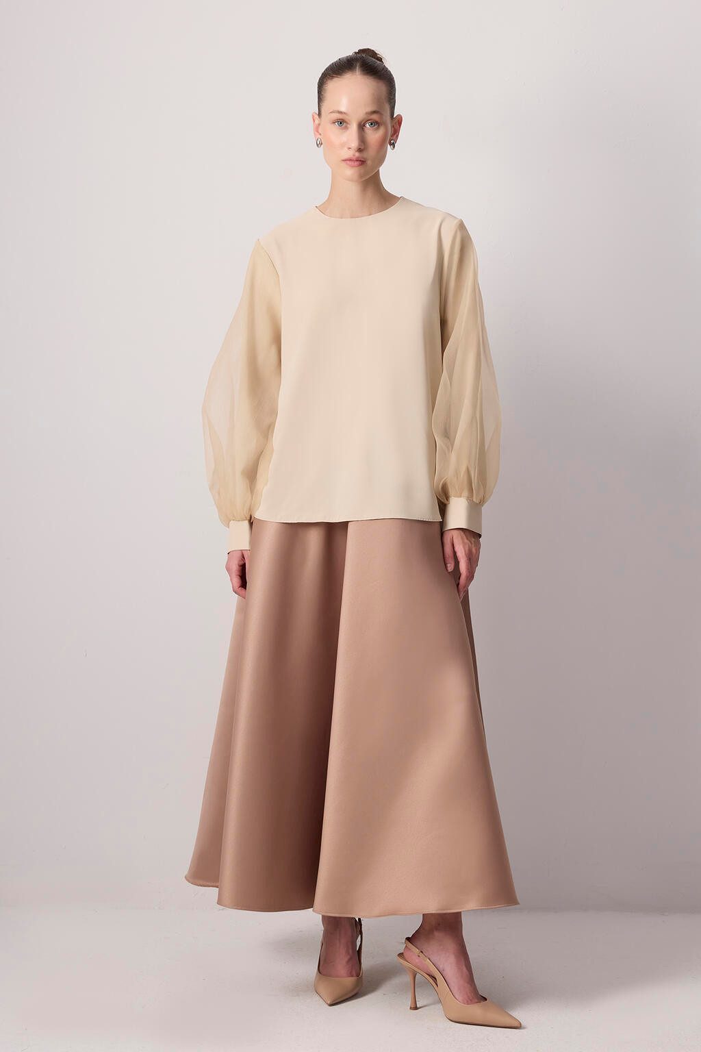 touche prive Langarmbluse BLUSE MIT ORGANZA-DETAIL günstig online kaufen