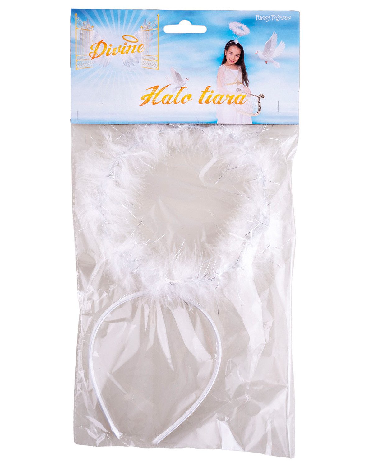 Funny Fashion Kostüm Haarreif mit Glitzer Heiligenschein zum Engelskost