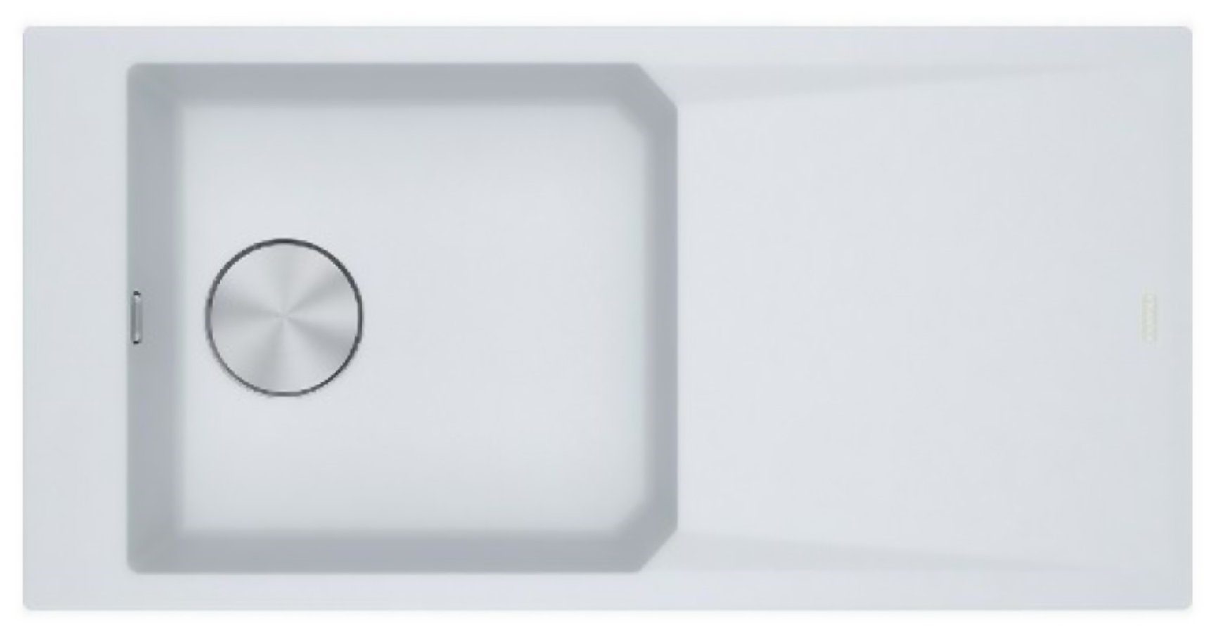 FRANKE Built-in sink FXG 611-100 100x50cm Push-button valve Drainer reversible Glacier