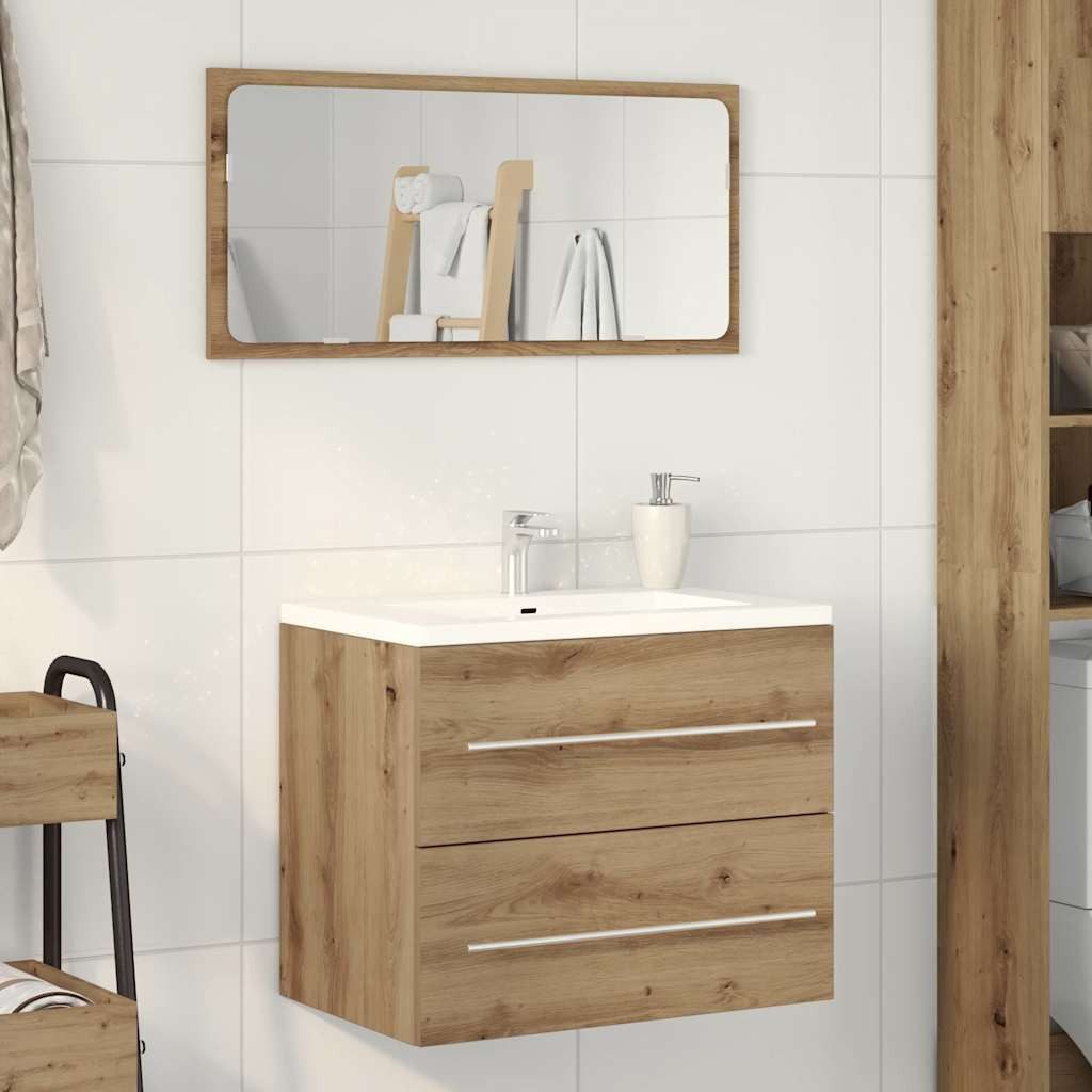 vidaXL Badezimmer-Set Waschbeckenunterschrank Artisan-Eiche 60x38,5x48 cm, günstig online kaufen