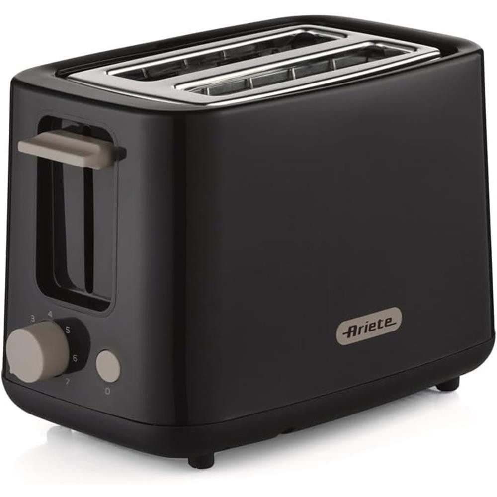 Ariete Toaster Breakfast, 2 Schlitz Toaster, 7 Bräunungsstufen, 760W, dunkelgrau