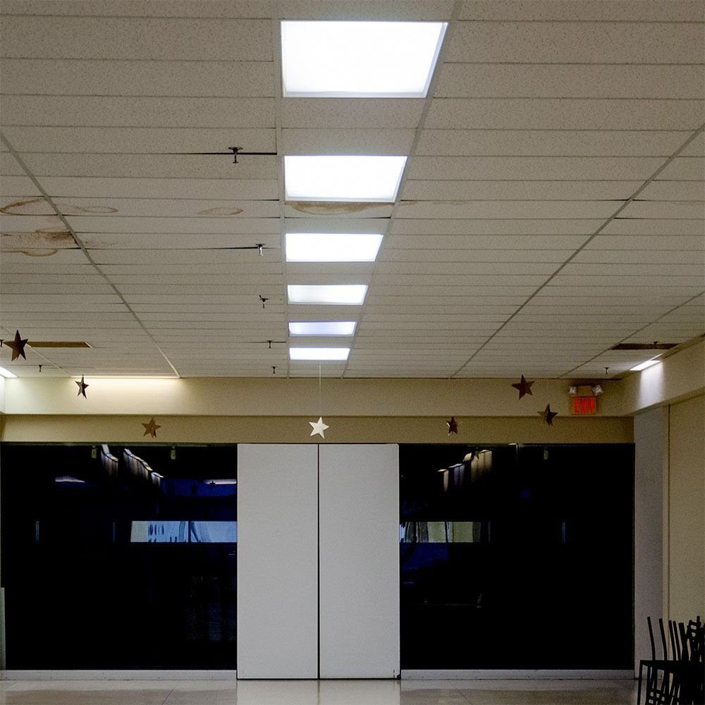 Lampe Büro Neutralweiß, 40W LED LED-Leuchtmittel Flur Pendelleuchte, Decken Einbau 4000K Beleuchtung verbaut, Panel etc-shop ALU fest