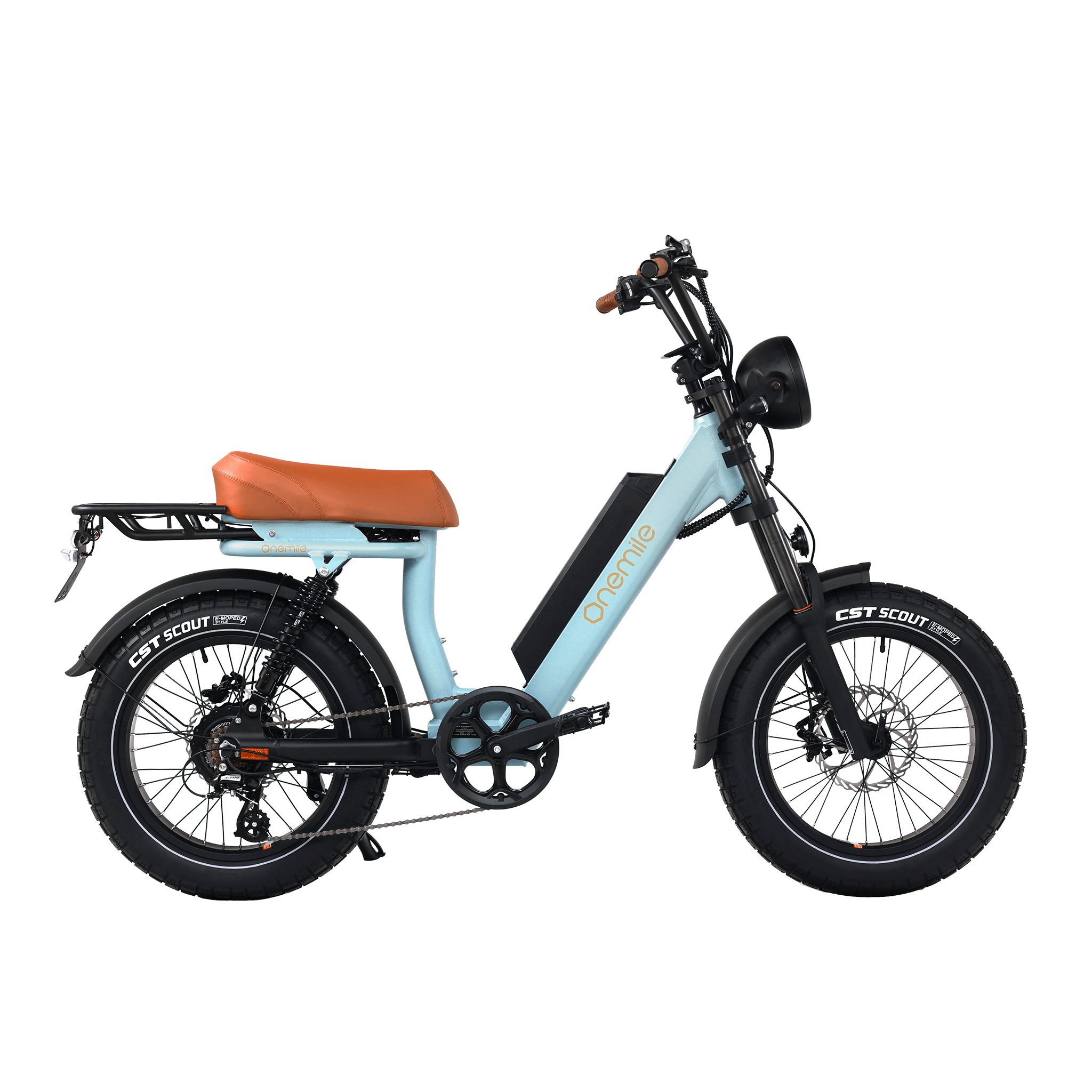 DOTMALL E-Bike Cityrad Onemile Scrambler Pro V,52V 19.2AH Akku,25 km/h, Shimano 7 Gang