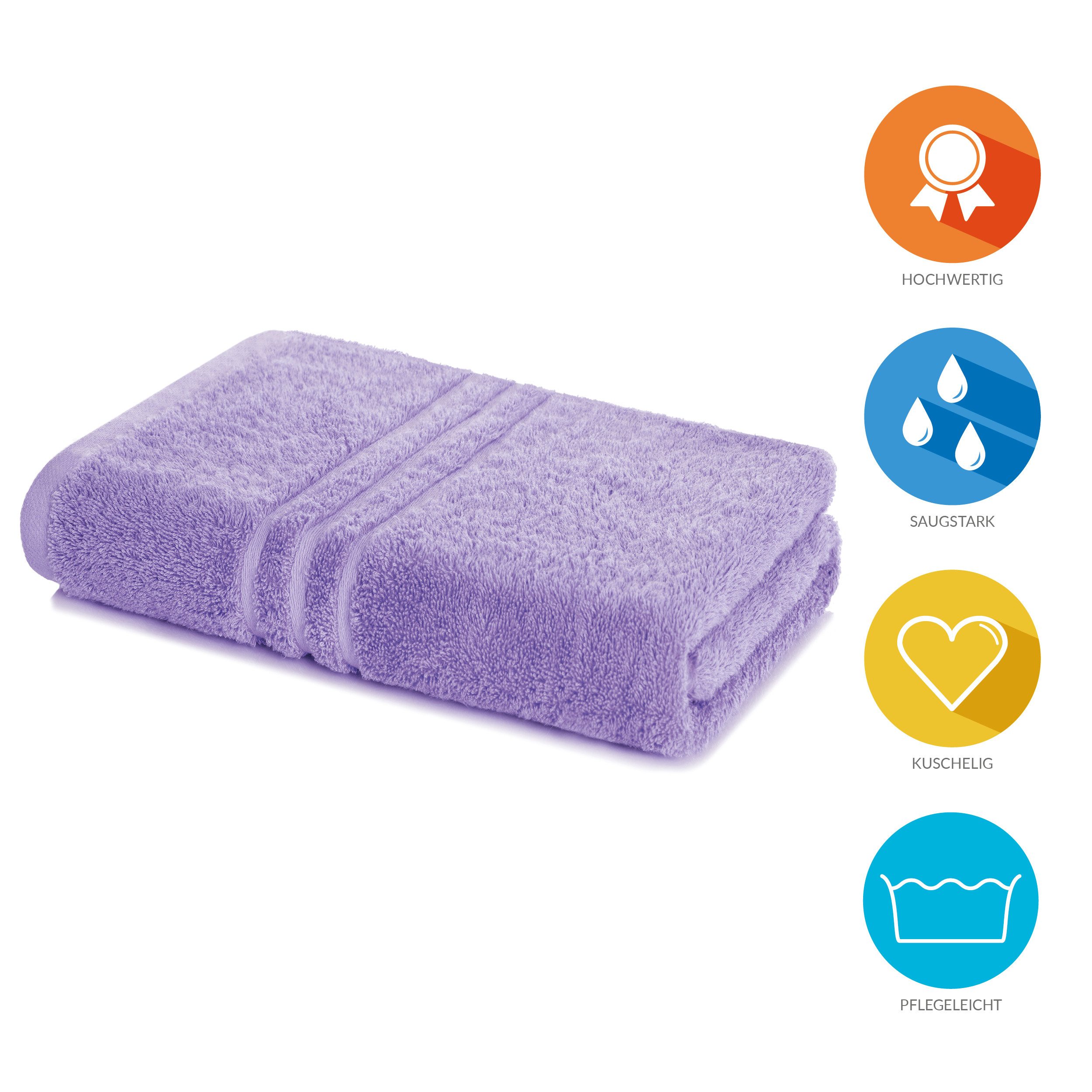 Lavea Badetuch Duschtuch 100x150 cm Elena Frottee Duschhandtuch, 100% Baumwolle, 500 g/m² Frottier, weich & saugstark, pflegeleicht