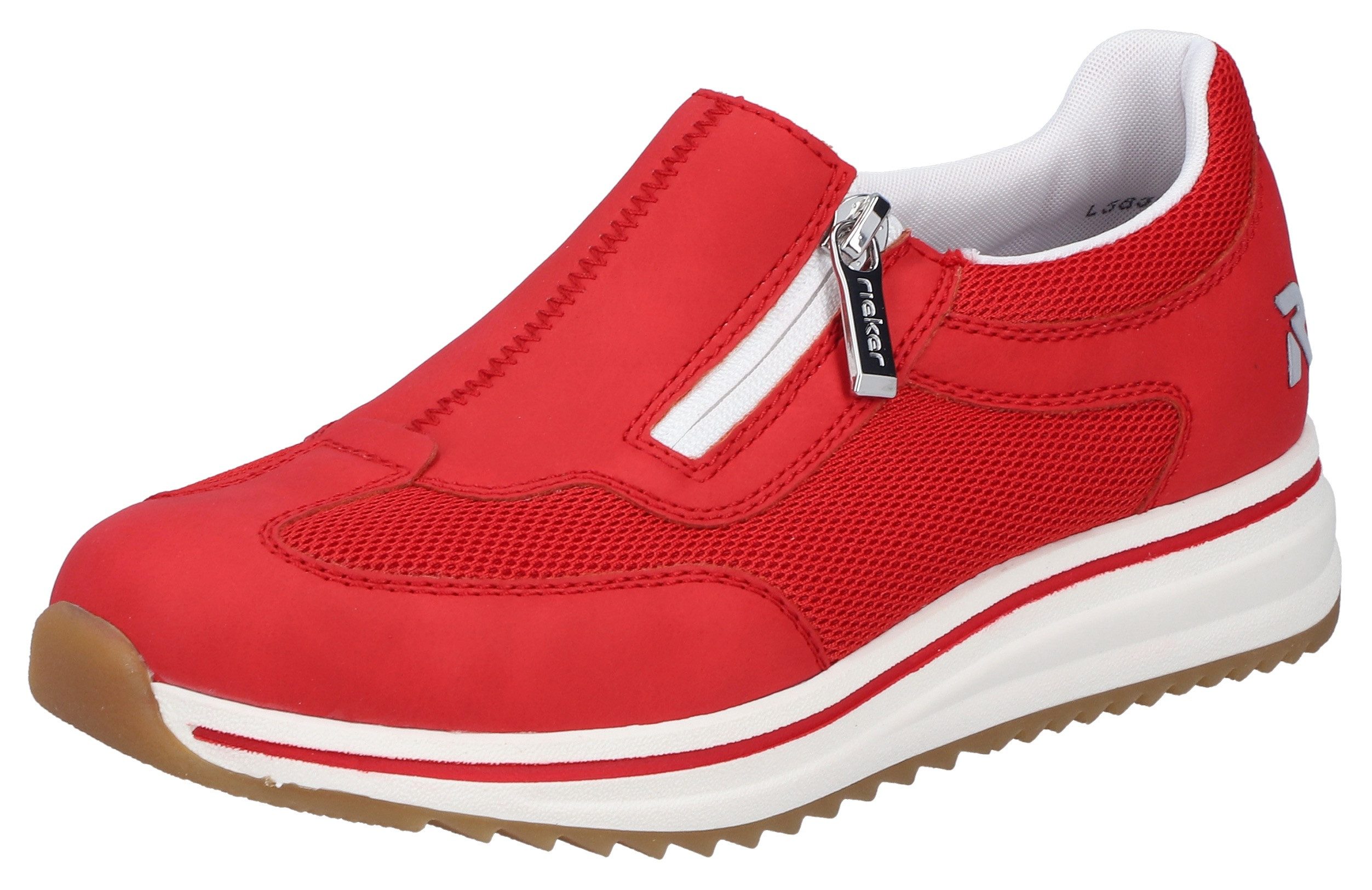 Rieker Slipper Slip-on Sneaker, Halbschuh, Freizeitschuh mit Reißverschluss günstig online kaufen