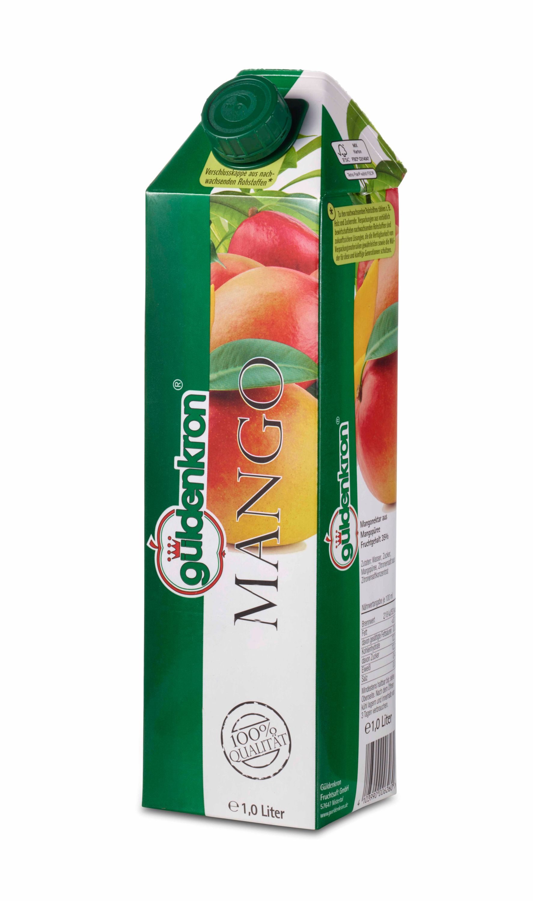 Güldenkron Saft, Güldenkron Mango Nektar Fruchtsaft Schraubverschluss 1000 ml