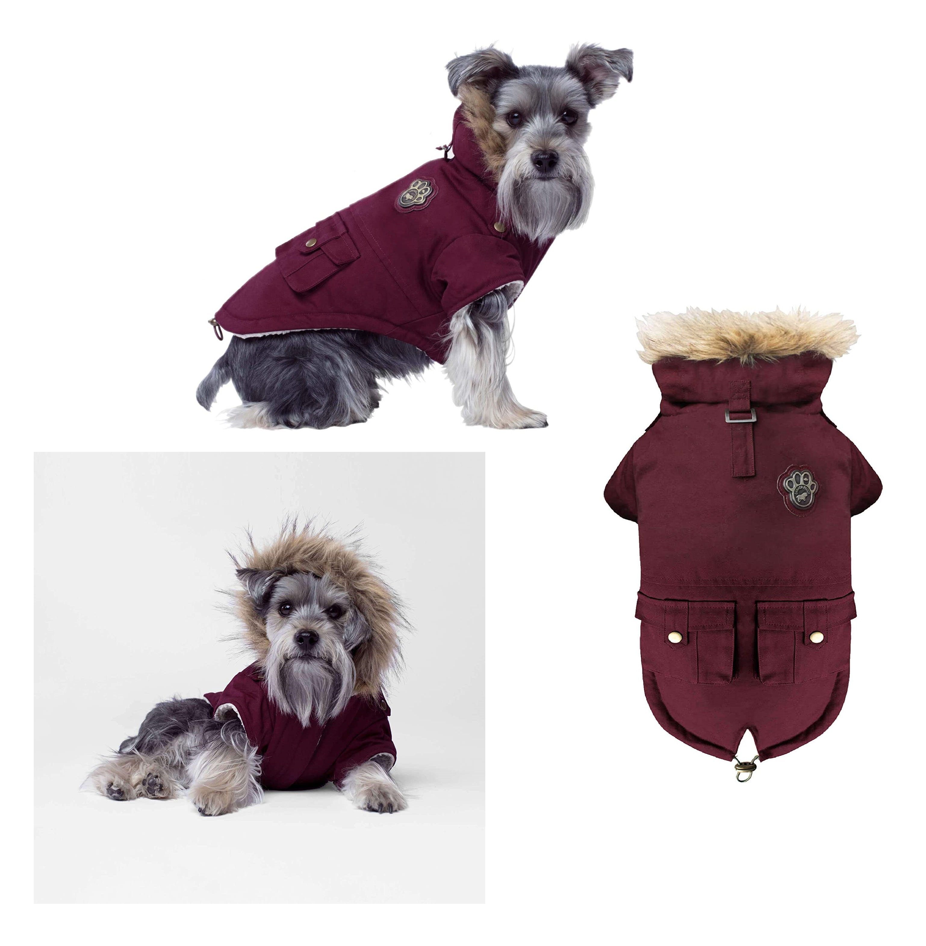 Canada Pooch Hundemantel Canada Pooch Hundemantel Alaskan Army Parka Winterparka Hunde Rot Gr.