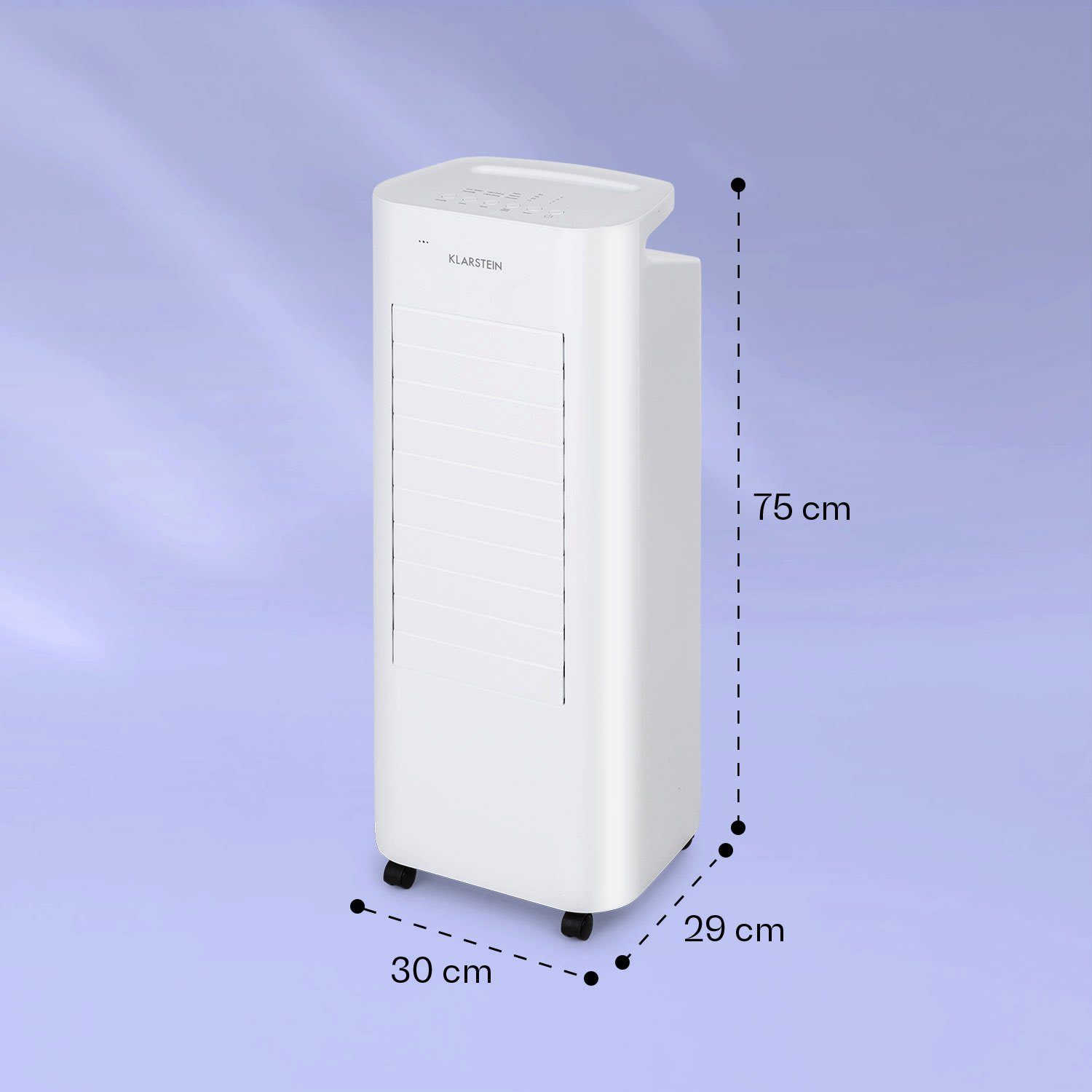 mit ohne mobil Luftkühler, Eis IceWind Wasserkühlung Max Weiß 3-in-1 Abluftschlauch Klarstein Klimagerät Ventilatorkombigerät &