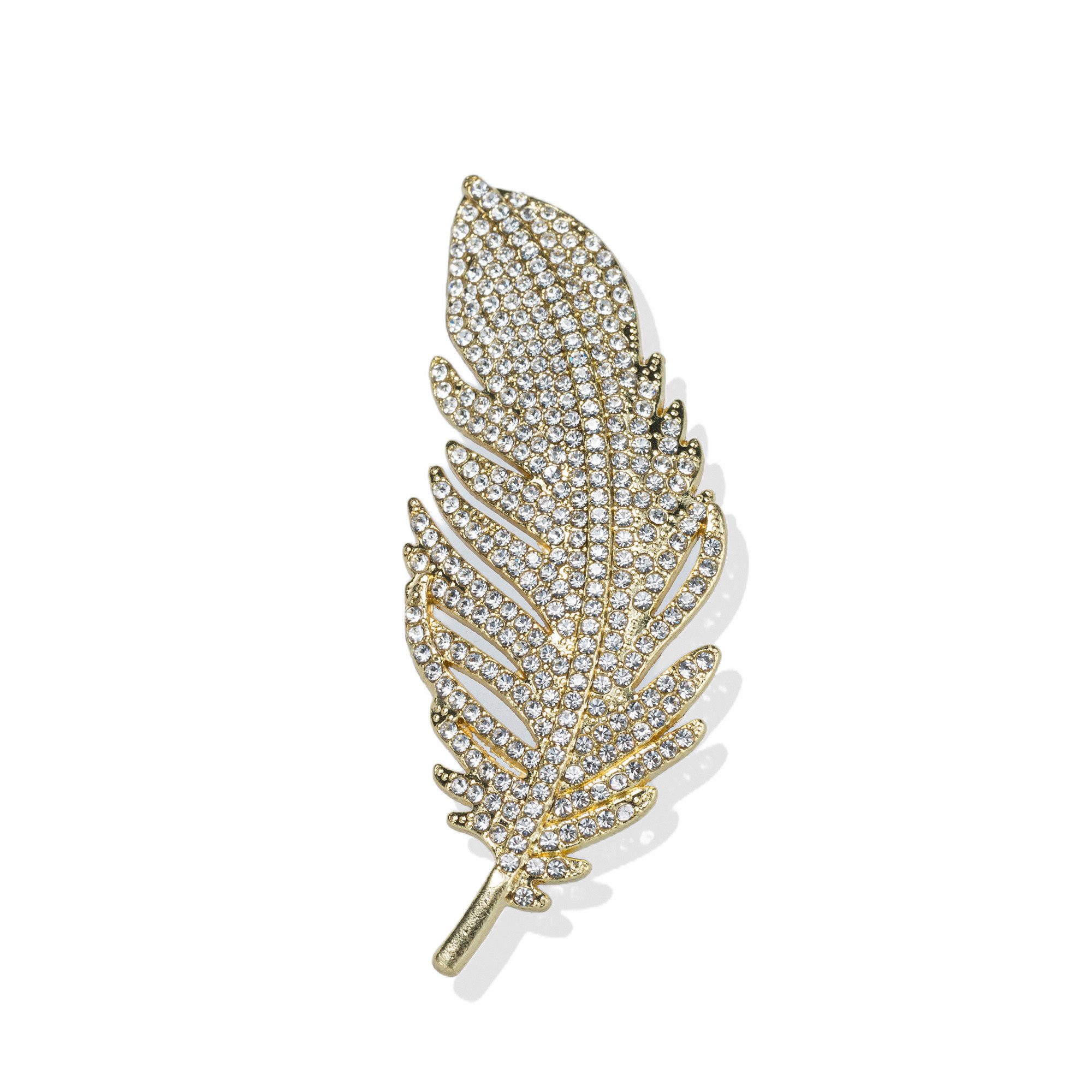 Aniston JEWELRY & WATCHES Brosche Schmuck Geschenk Kupfer Ansteckschmuck Feder
