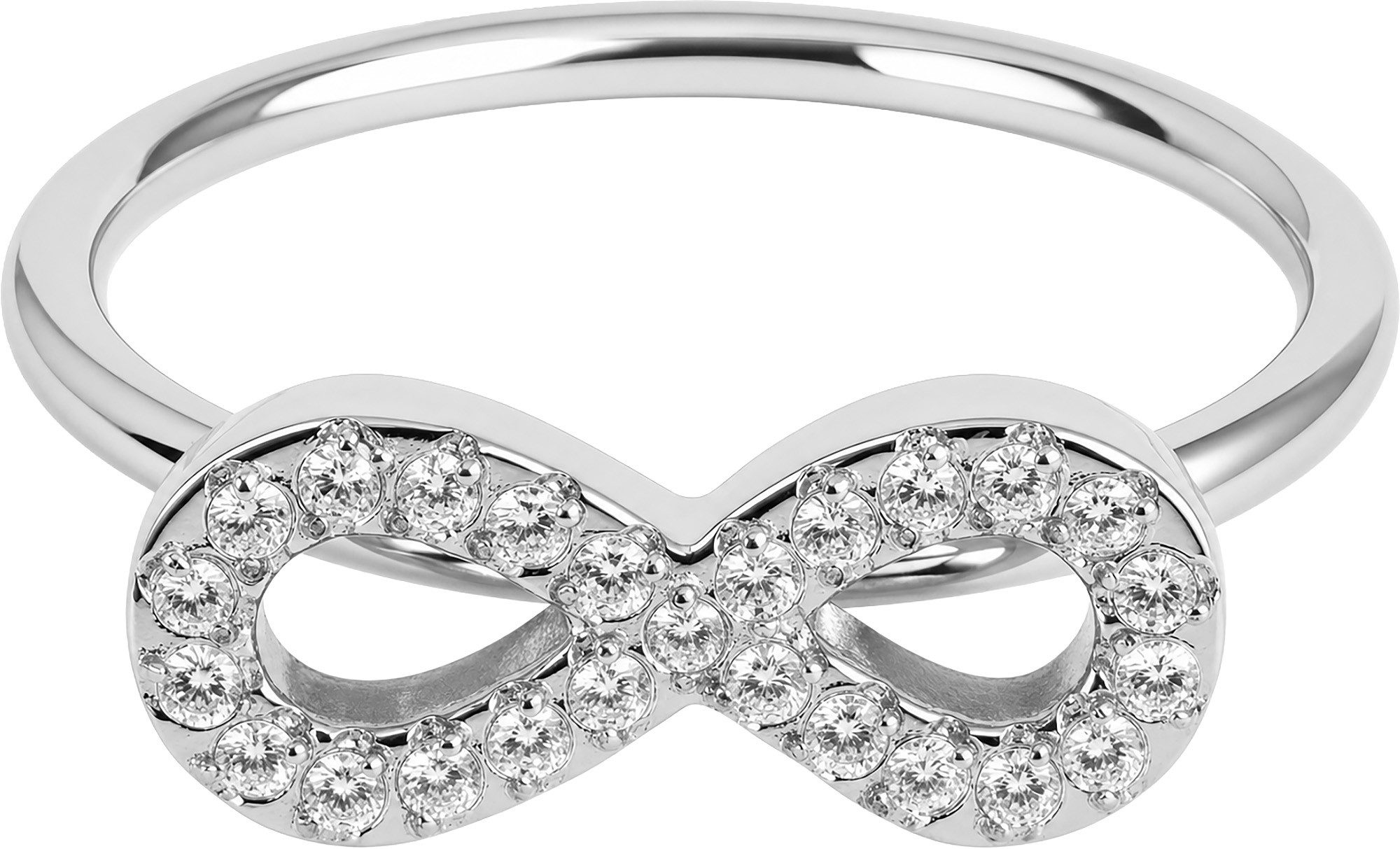 Jacques Lemans Fingerring Infinity Unendlichkeitsschleife, mit Zirkonia (synth)