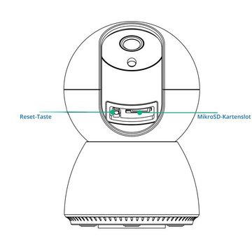 INKOVIDEO INKO-TY293 4 MP WLAN Überwachungskamera (Innenbereich, ONVIF, MicroSD-Karten bis zu 128 GB, Intelligente Bewegungserkennung)