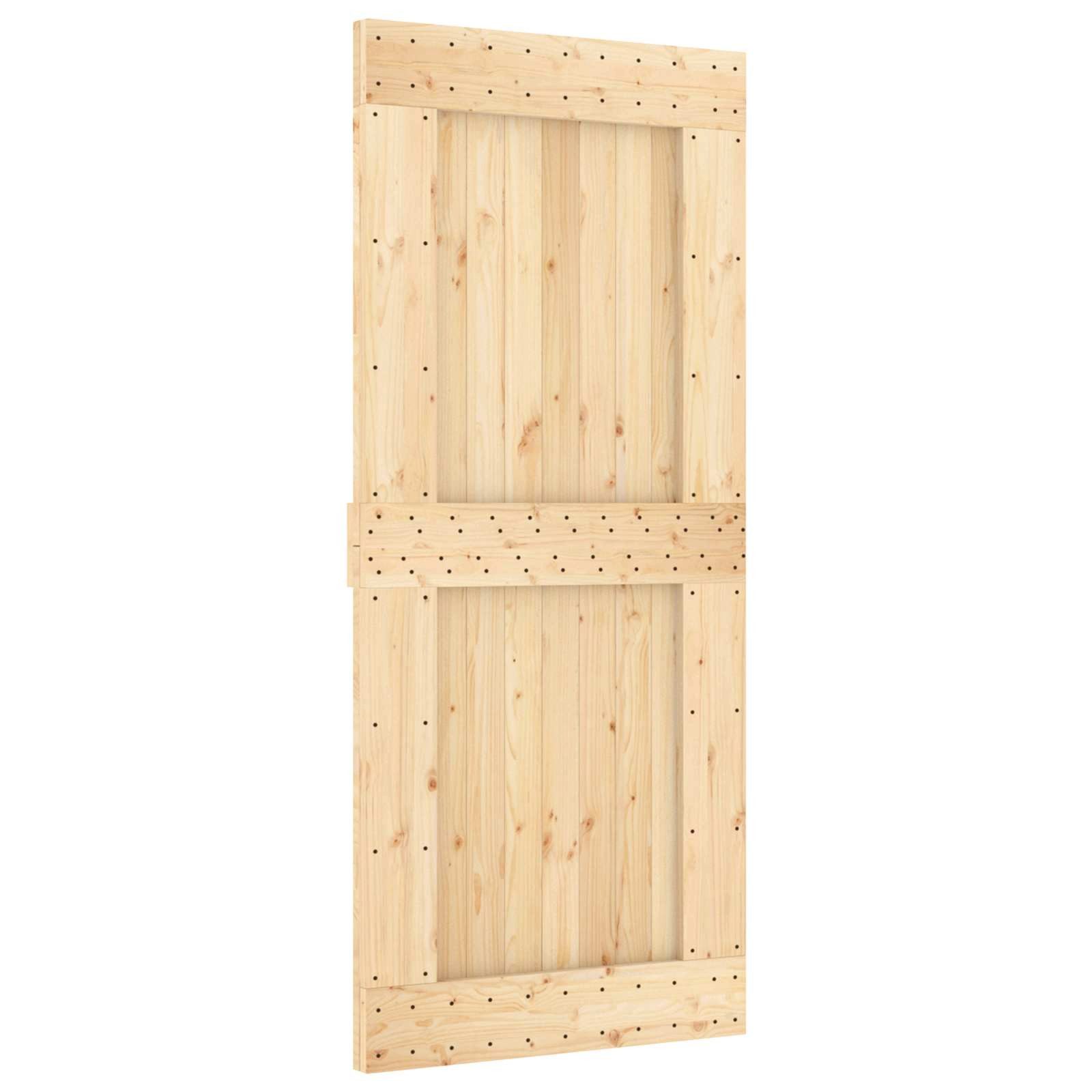 vidaXL Schiebetür Tür NARVIK Natur 90 x 210 cm Massivkiefer (1-St)