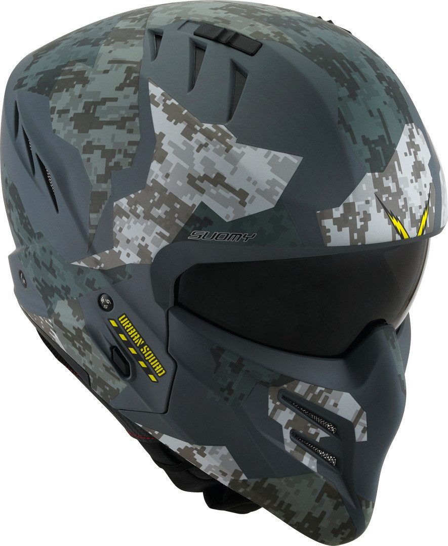 Suomy Motorradhelm Armor Urban Squad Jethelm, integriertes Sonnenvisier
