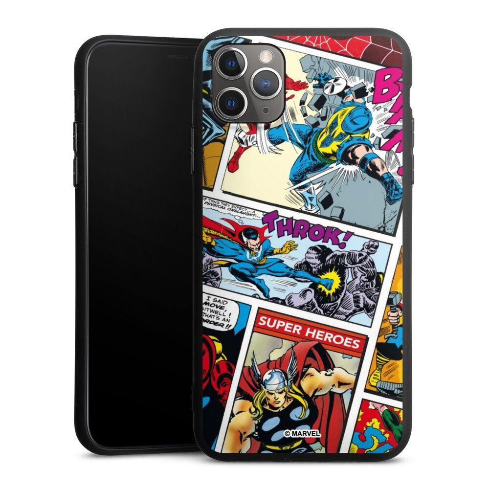 DeinDesign Handyhülle »Marvel Retro Comic Blue«, Apple iPhone 11 Pro Max  Silikon Hülle Premium Case Handy Schutzhülle