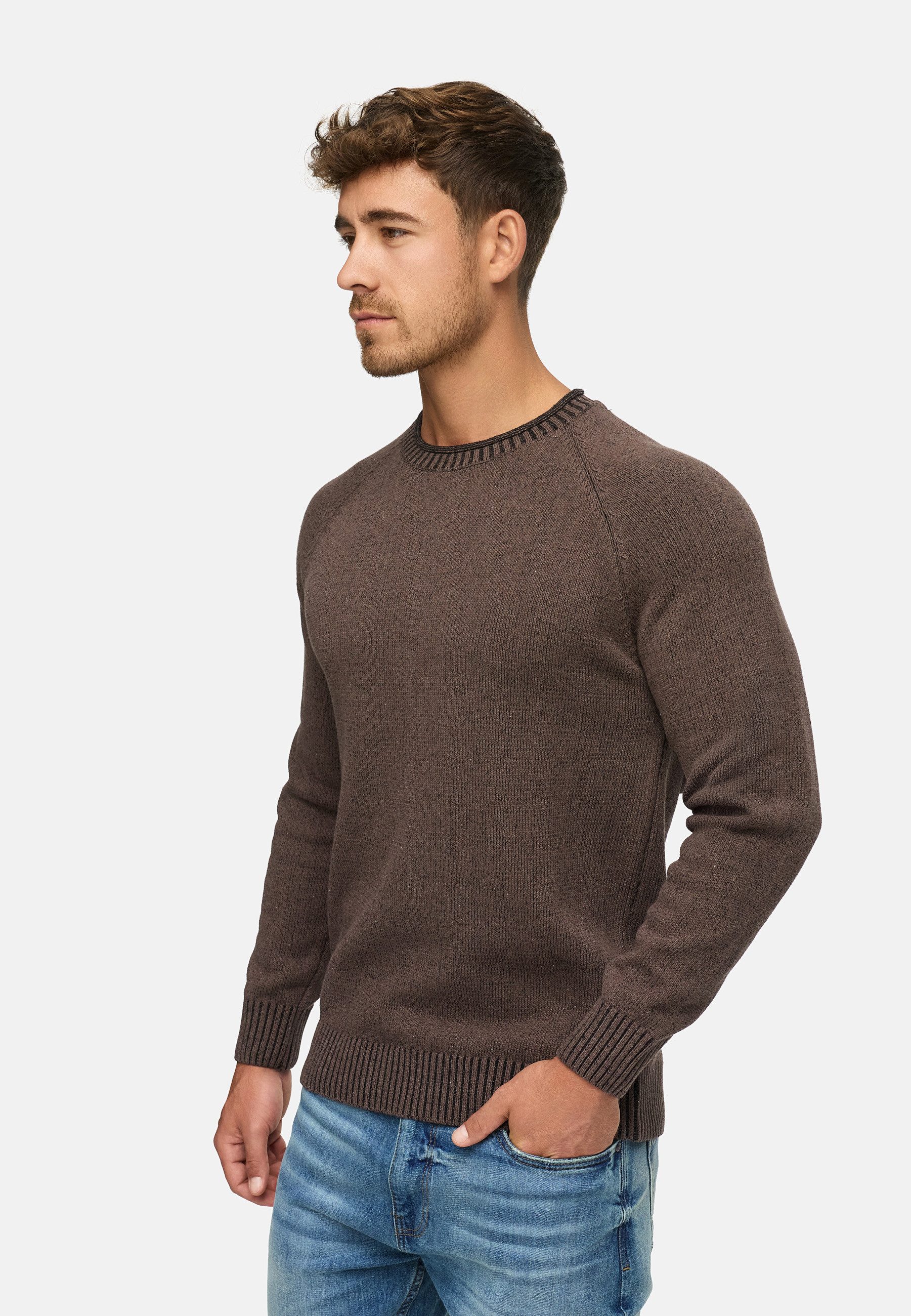 Indicode Strickpullover Herren INMassum Pullover Herrenpullover Strickpullover mit Rundhals-Ausschnitt