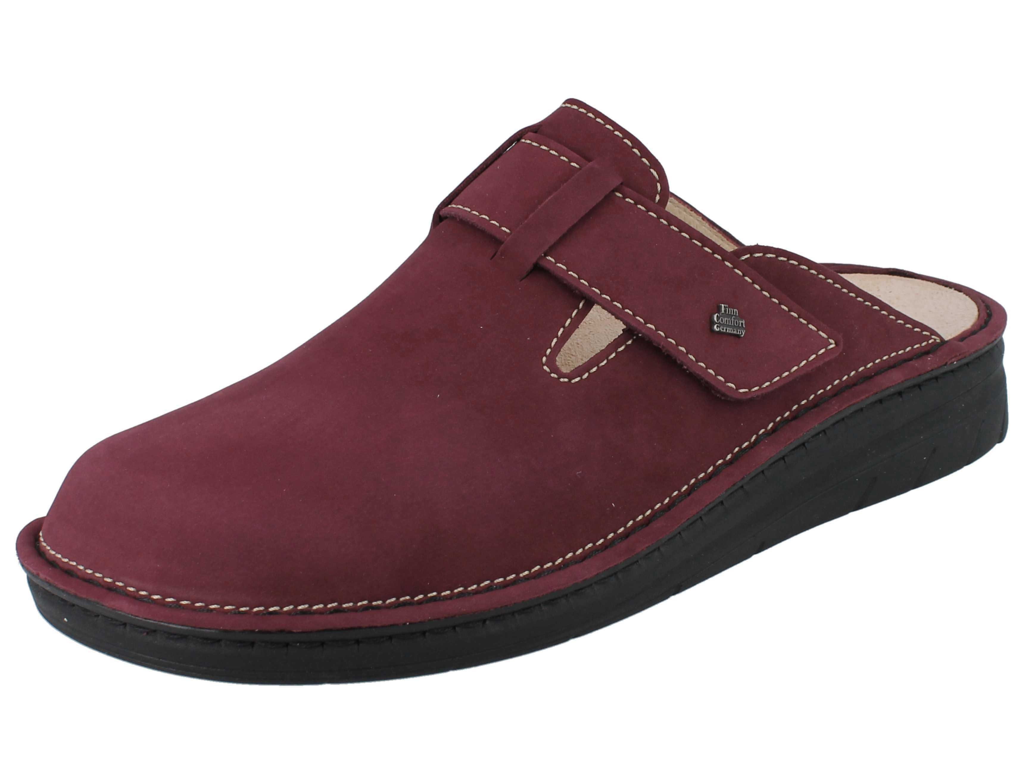 Finn Comfort FINN COMFORT Petare Damen Clog beerenfarben Nubukleder - Größe: 38 Clog Wechselfußbett