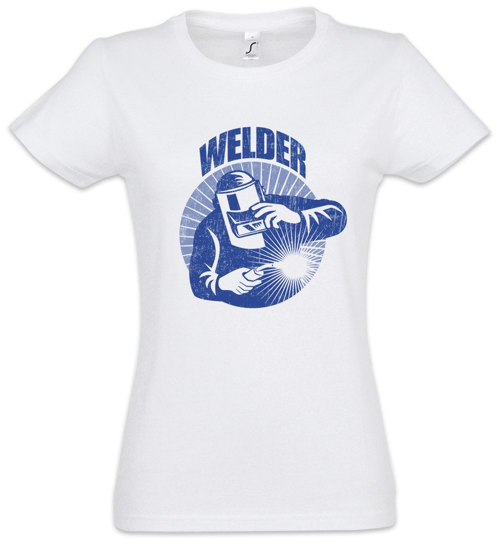 Print-Shirt Welder I Damen T-Shirt Welding Schweißer Schweißer Schlosser Locksmith