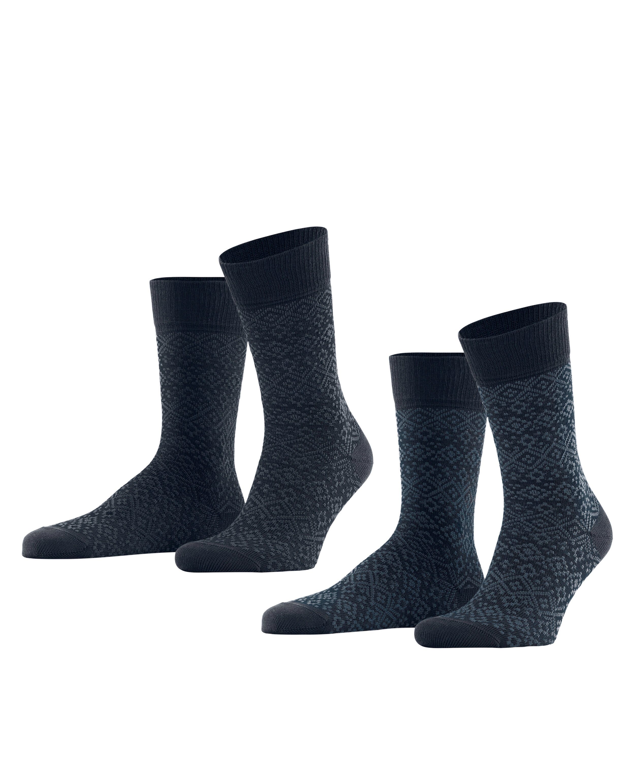 Socken Fair Isle 2-Pack Socken mit Schurwolle