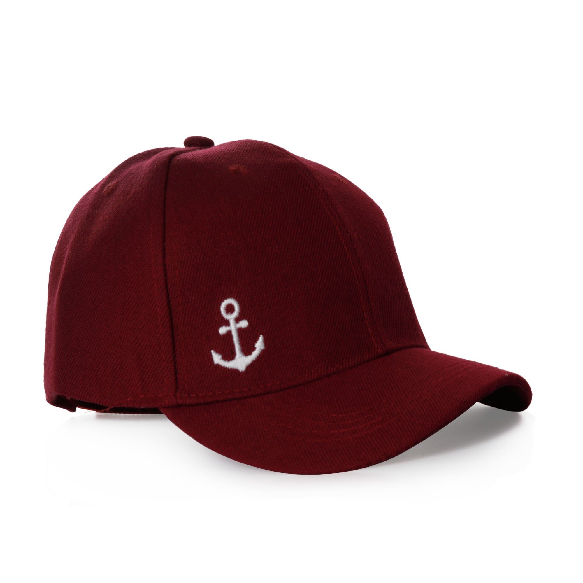 Sonia Originelli Baseball Cap Baseball Cap "kleiner Anker" Mütze Maritim Snapback Unisex bordeaux