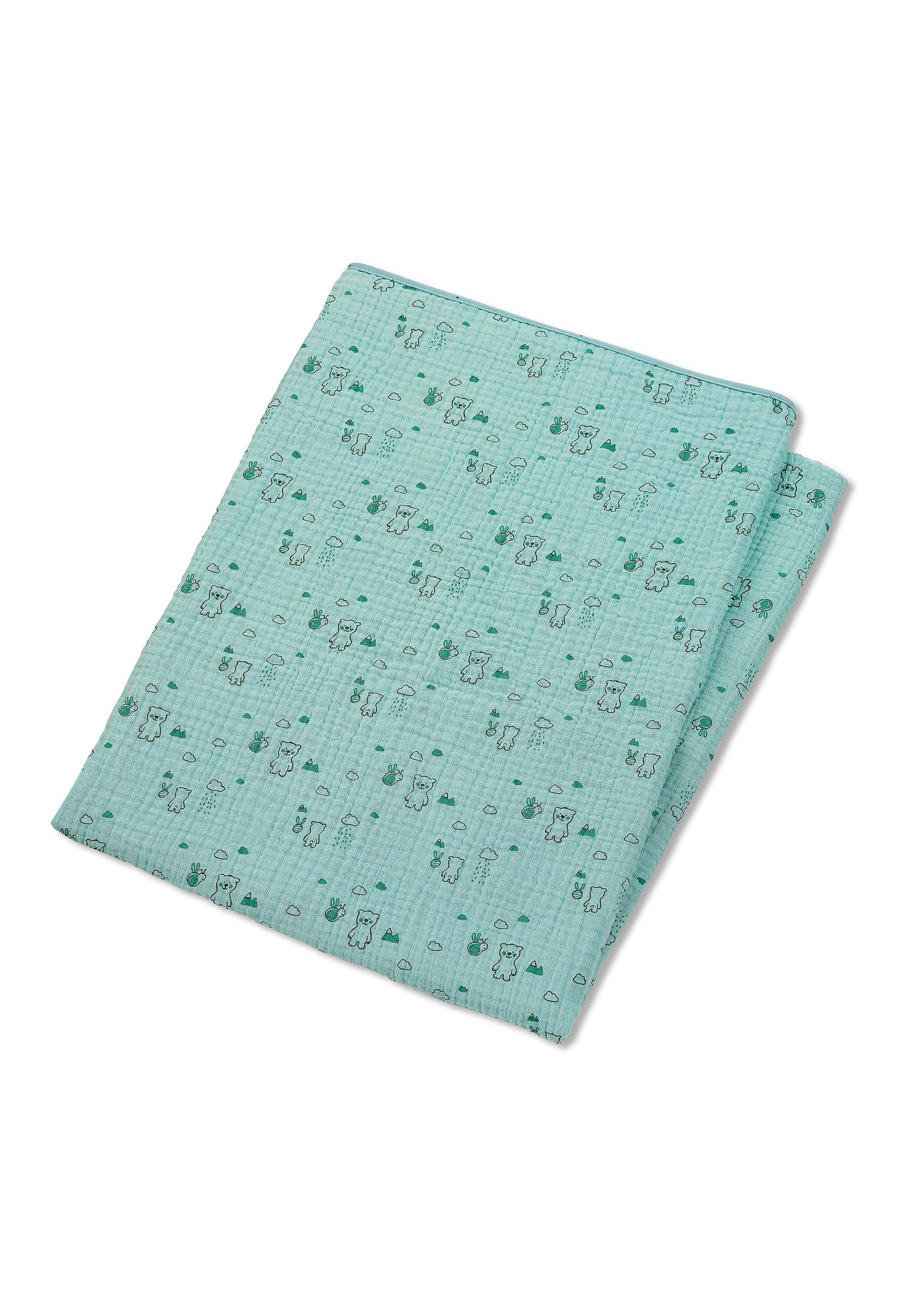 Babydecke Babydecke Musselin BÄR Ben, Sterntaler®, Schmusedecke aus Musselin mit Motiv Emmis Garden