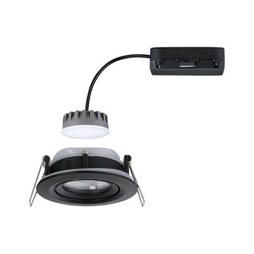 Paulmann LED Einbauleuchte LED Einbauleuchte Nova Plus Coin in Schwarz-matt 6W 470lm IP65, keine Angabe, Leuchtmittel enthalten: Ja, fest verbaut, LED, warmweiss, Einbaustrahler, Einbauleuchte