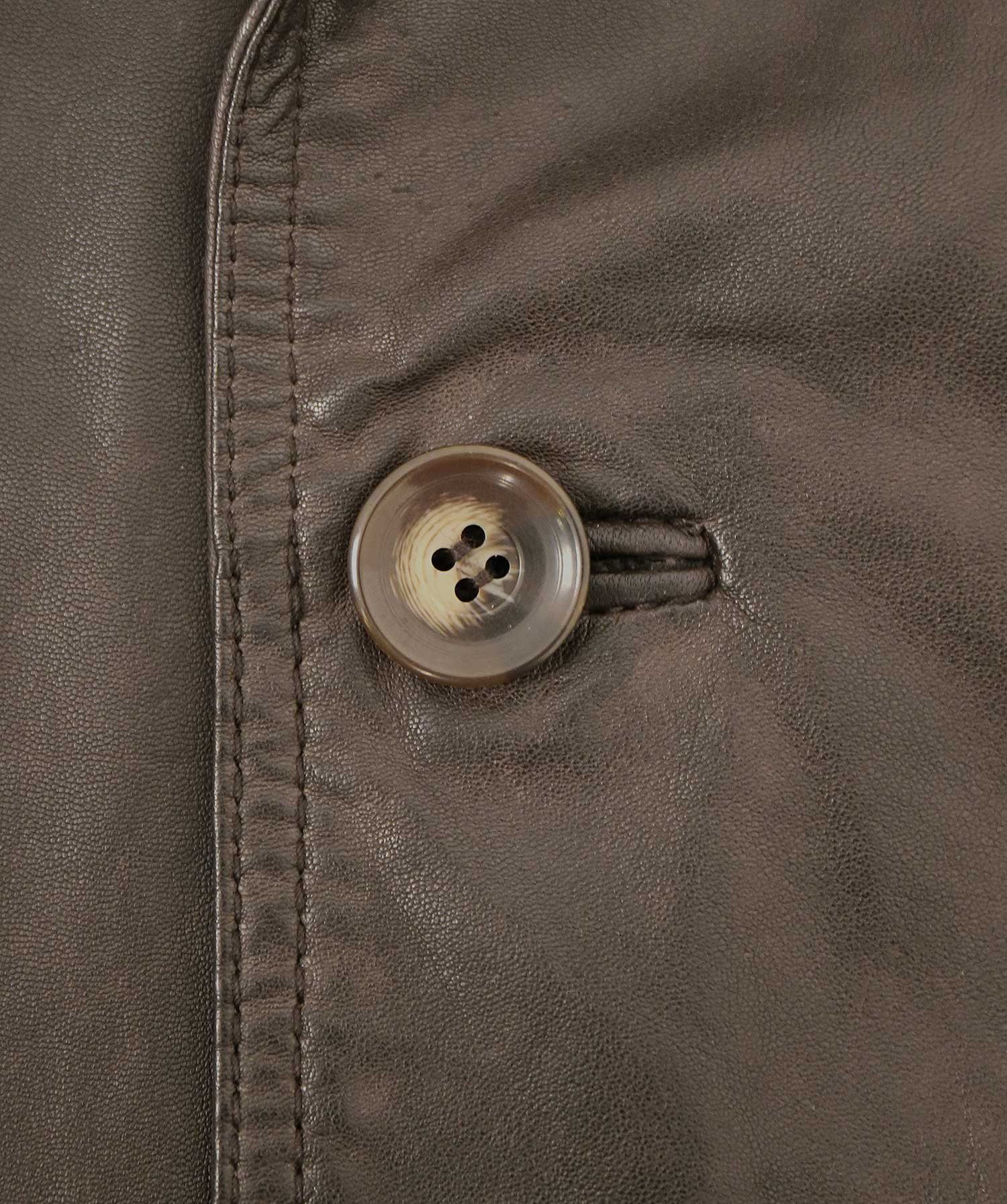 Maddox Lederjacke MADDOX - Herren Lederjacke Sakko Lammnappa dunkelbraun