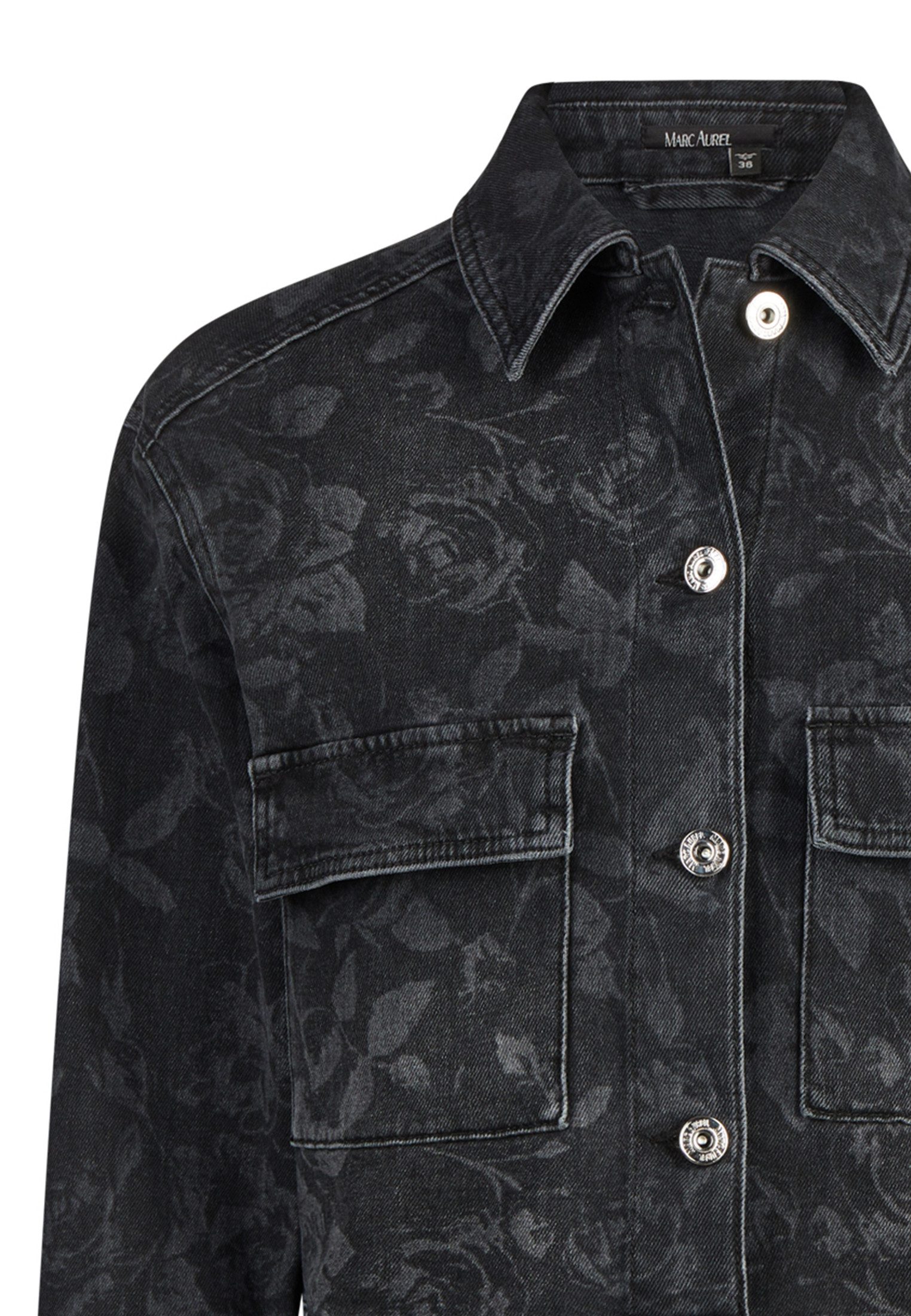 MARC AUREL Jeansjacke mit Rosenprint