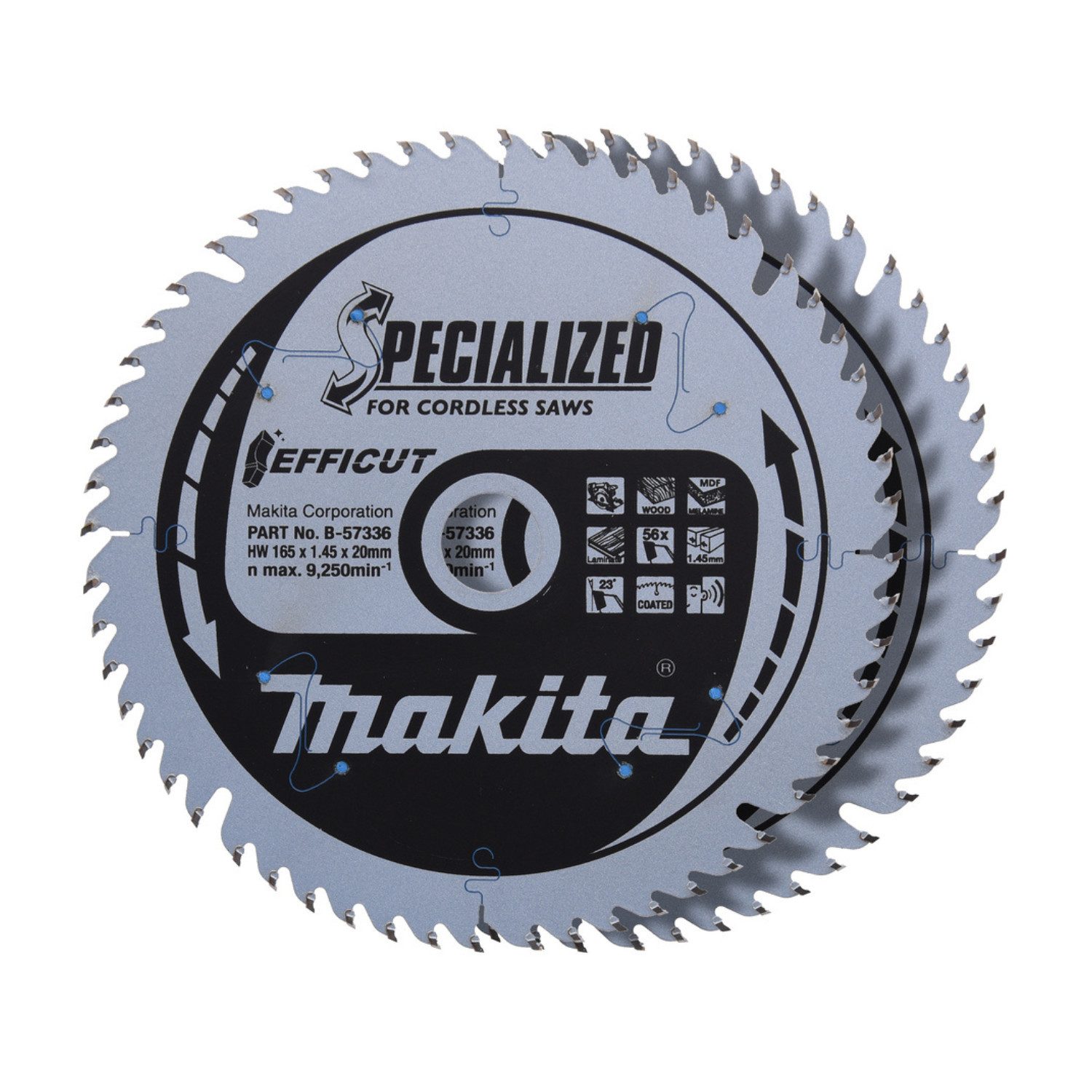 Makita Kreissägeblatt Makita Kreissägeblatt 165x20x56Z EFFICUT 2Stk. B-57336-2