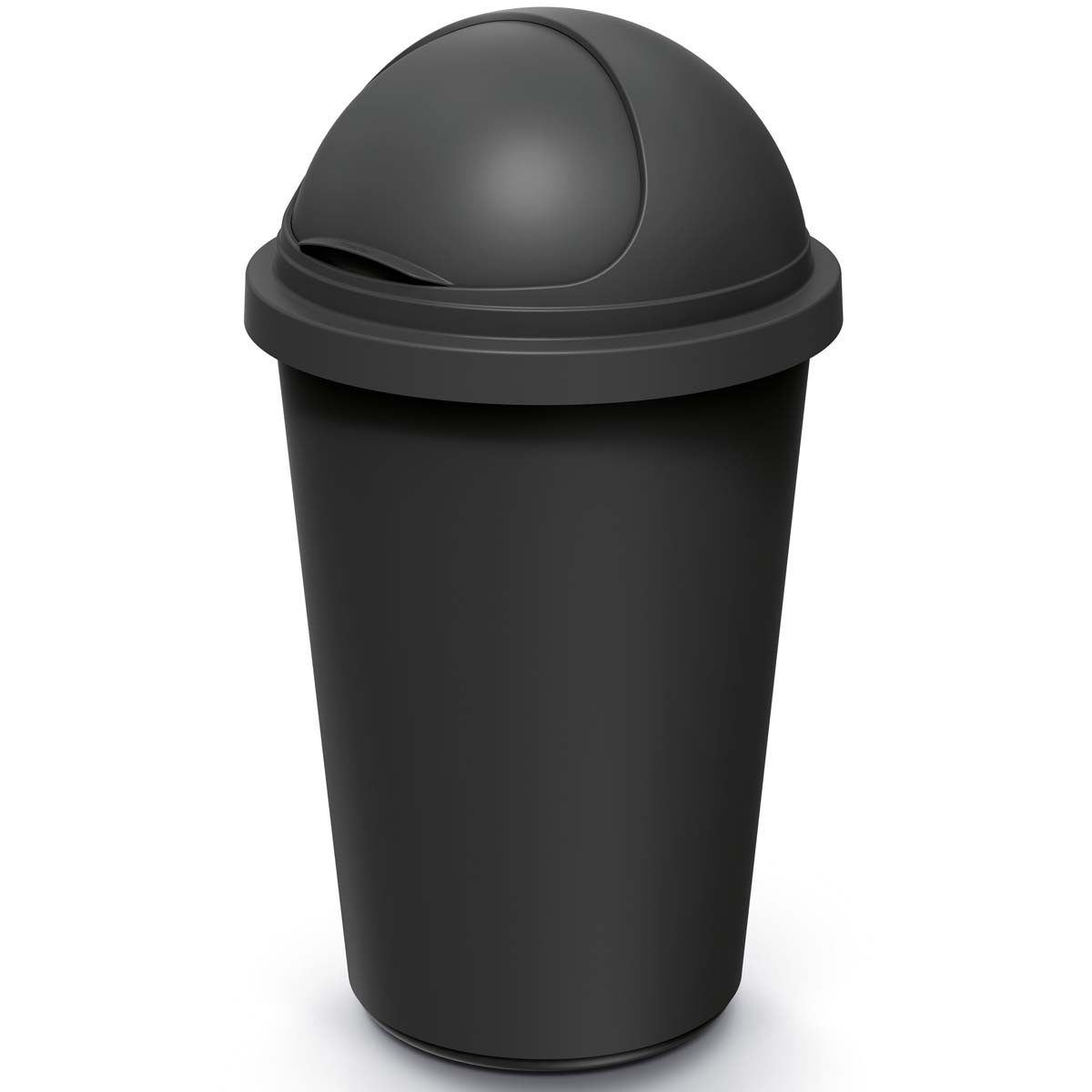 monzana Mülleimer, Küche 50L mit Schiebedeckel 100% Recycelter Kunststoff Abfalleimer