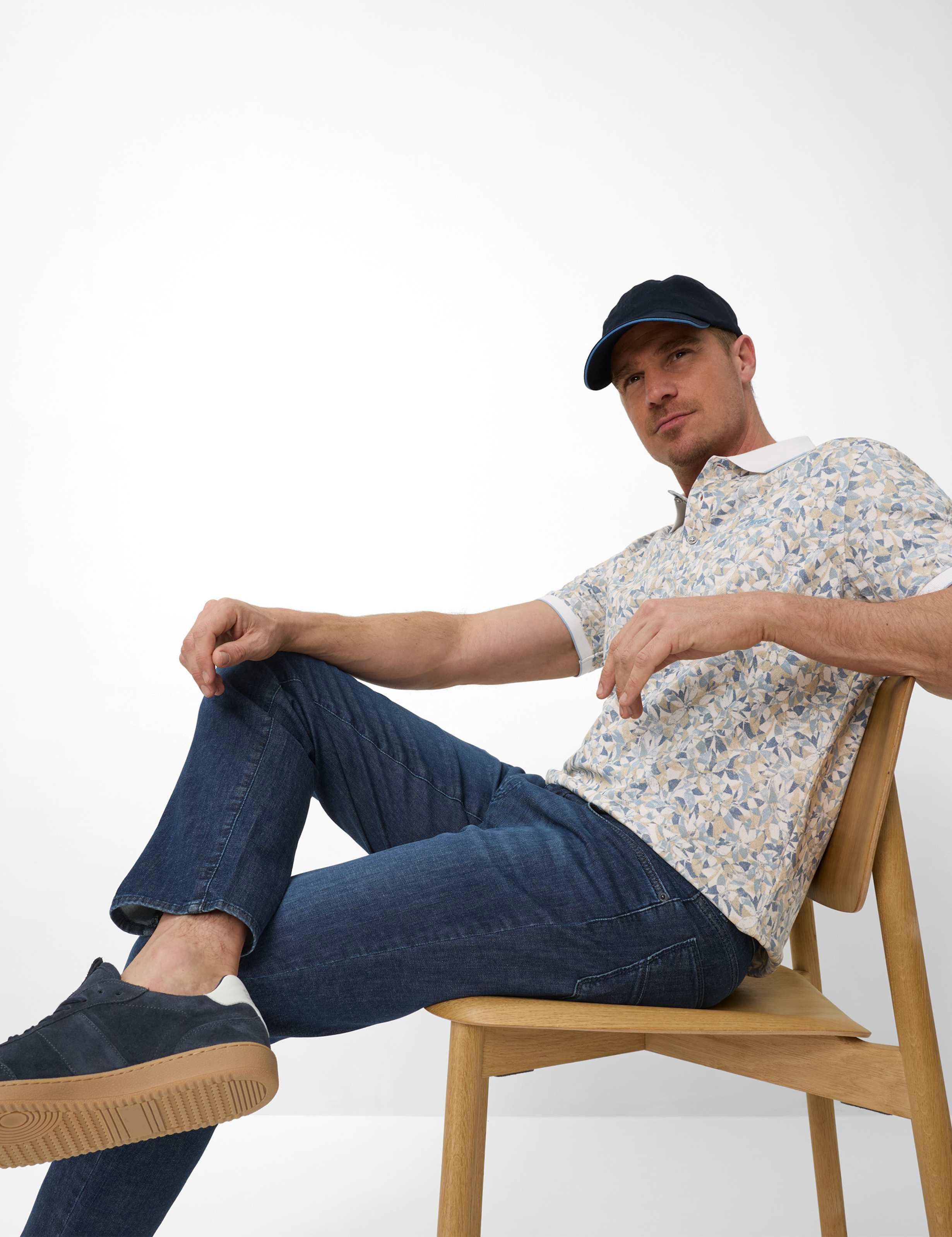 Brax 5-Pocket-Jeans CADIZ Straight Fit Sommerjeans - Stretch