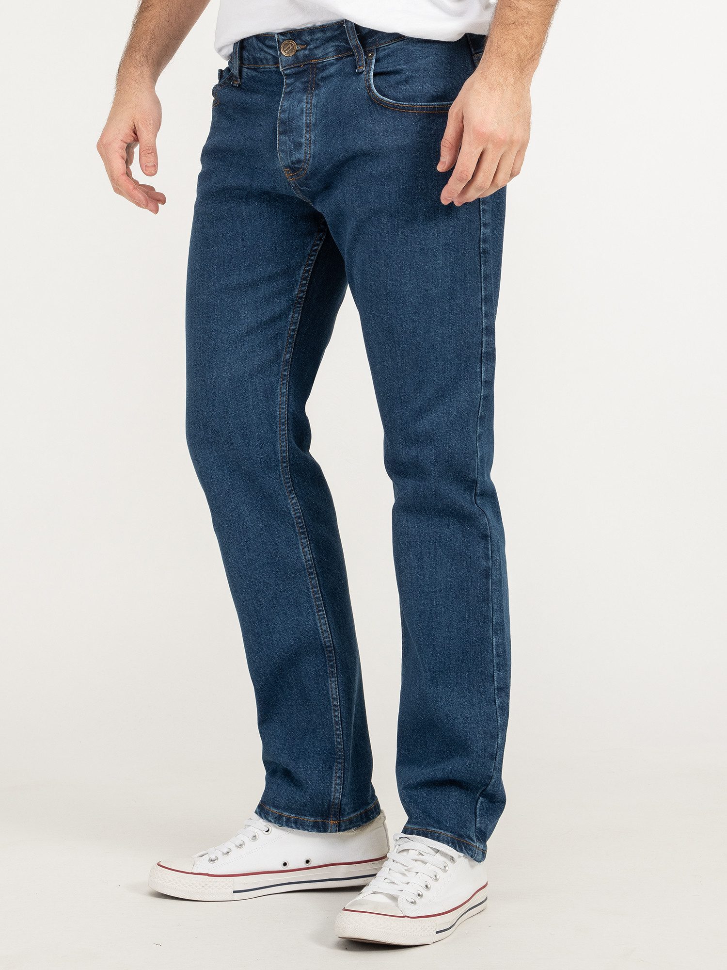 Lorenzo Loren Straight-Jeans Herren Jeans Hose Denim Blau LL-4009 günstig online kaufen