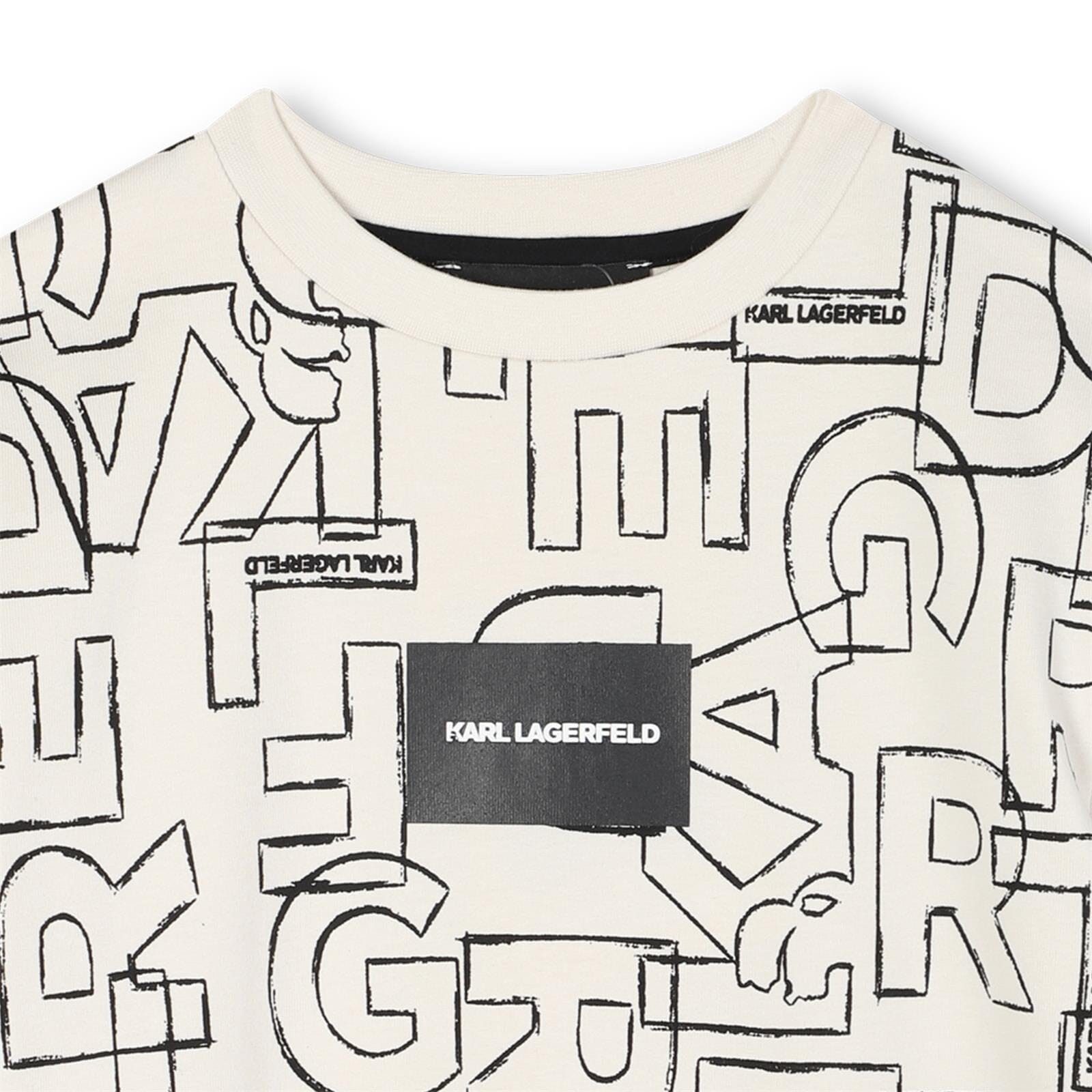 KARL LAGERFELD T-Shirt KARL LAGERFELD KIDS T-Shirt ecru, Allover-Print