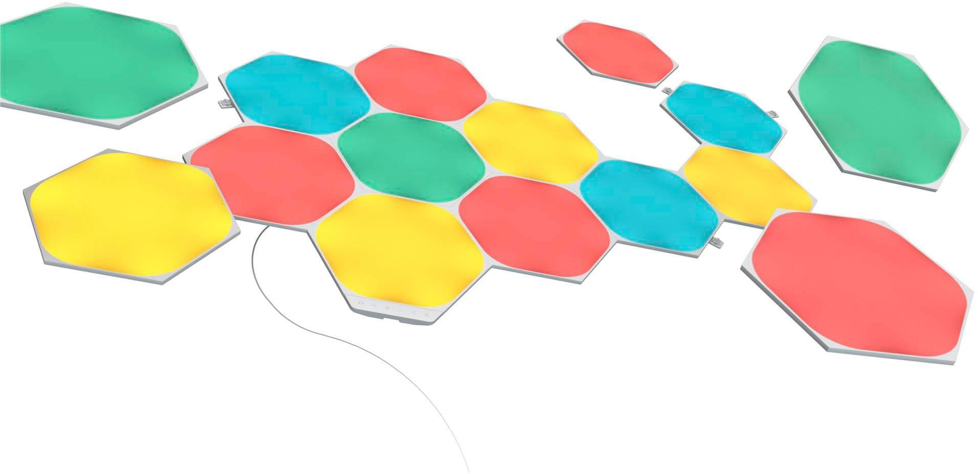 nanoleaf LED Panel Hexagons, Dimmfunktion, LED fest integriert, Farbwechsler, Starter Kit - 15 PK, Modulares Stecksystem, Smarte Technologie