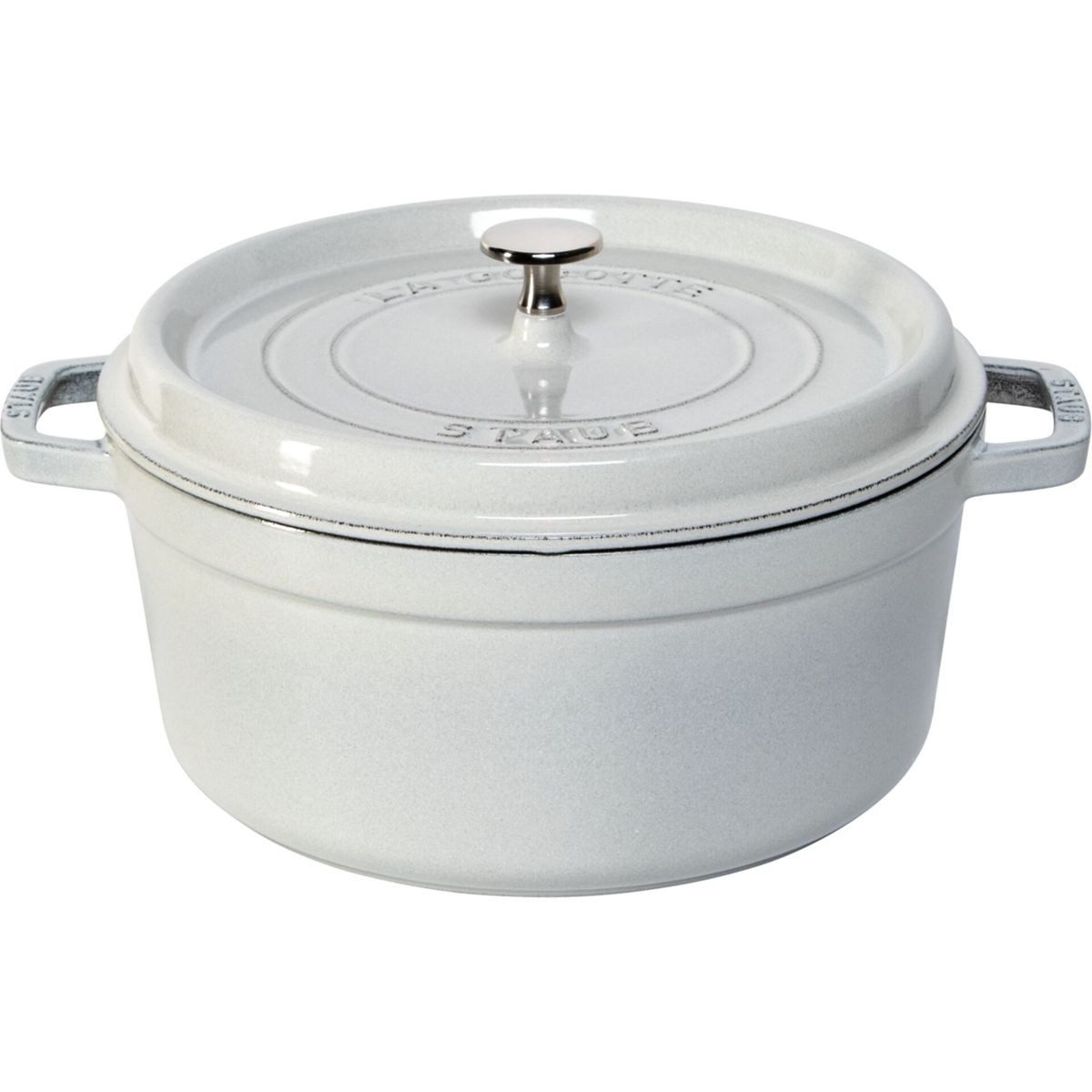 Staub Auflaufform La Cocotte 26cm rund, weisser Trüffel, Gusseisen, Gusseisen