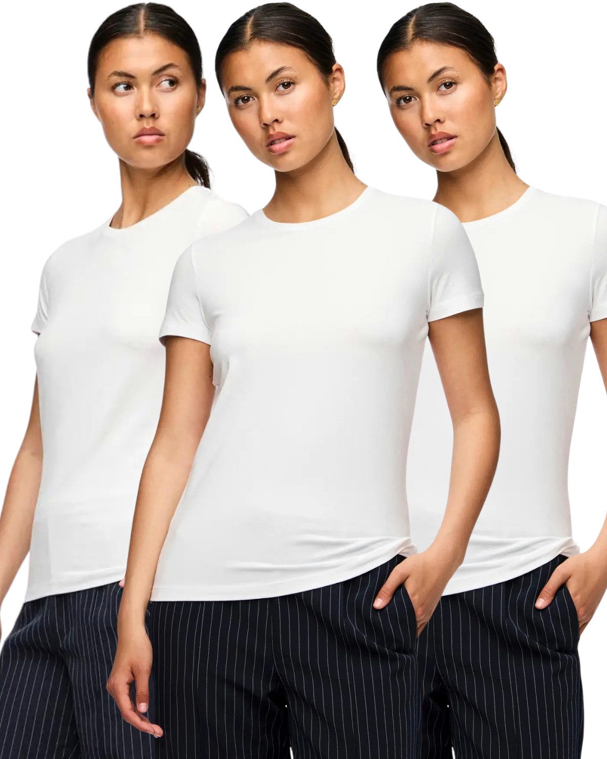 pieces T-Shirt Basic Rundhals T-Shirts im günstig online kaufen