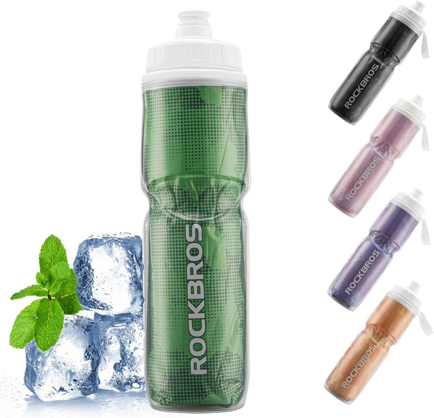 ROCKBROS Trinkflasche Fahrradflasche 670ml, auslaufsicher, BPA-frei, leicht robust