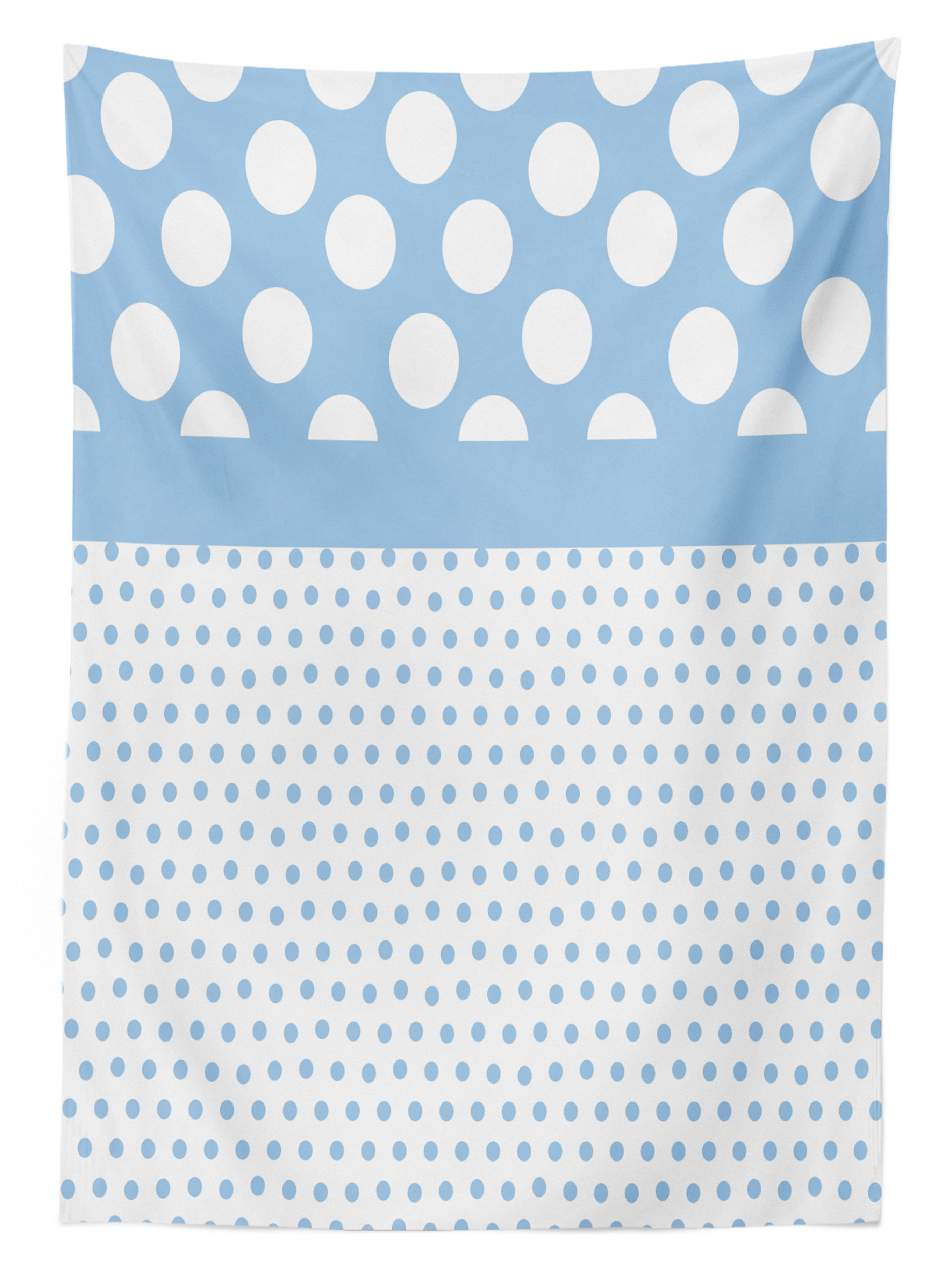 Für Waschbar Baby-Blau-Tupfen geeignet Klare Bereich Tischdecke Außen den Farben, Farbfest Abakuhaus Jahrgang