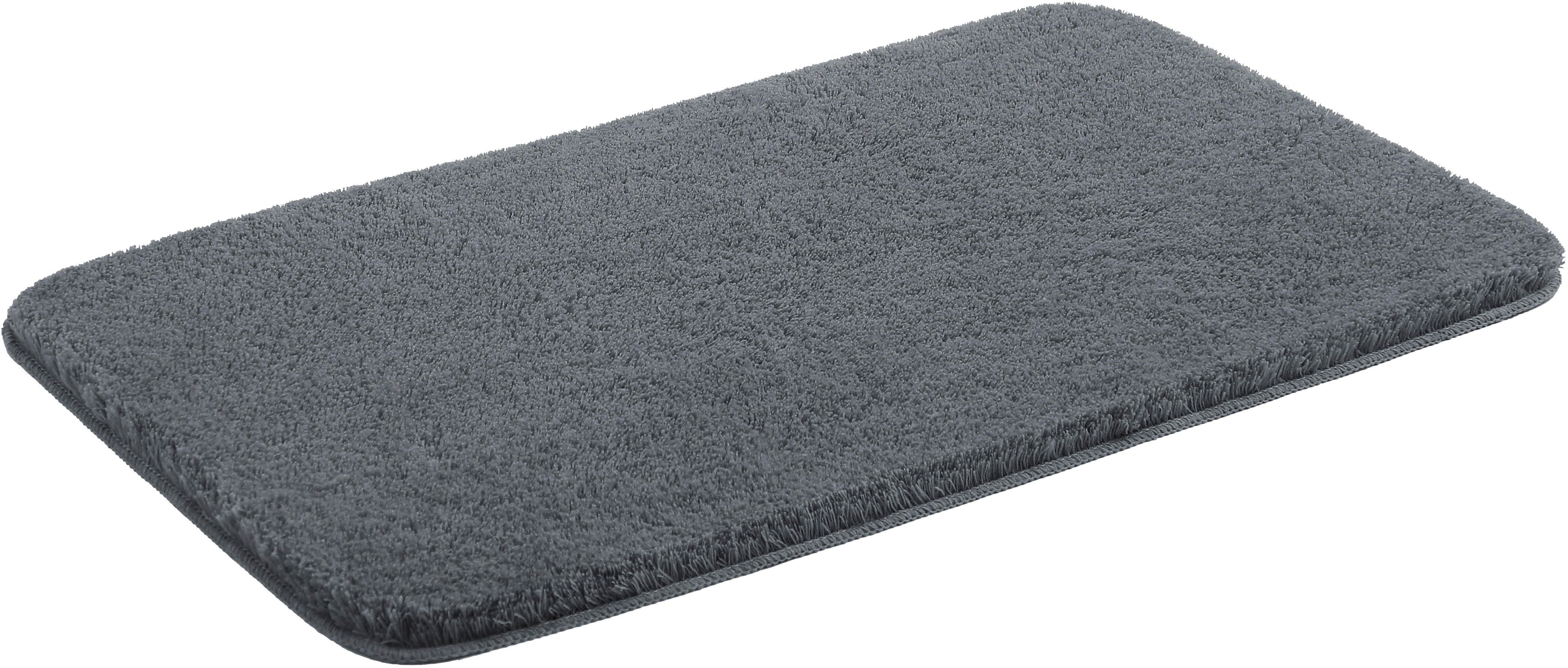 OTTO home Badematte Merida, Badvorleger, Badezimmer Teppich, Höhe 32 mm, rutschhemmend beschichtet, fußbodenheizungsgeeignet, schnell trocknend, strapazierfähig, Kunstfaser, rechteckig, Badteppich, Uni Farben, rechteckig, rund & als 2-tlg. Set erhältlich