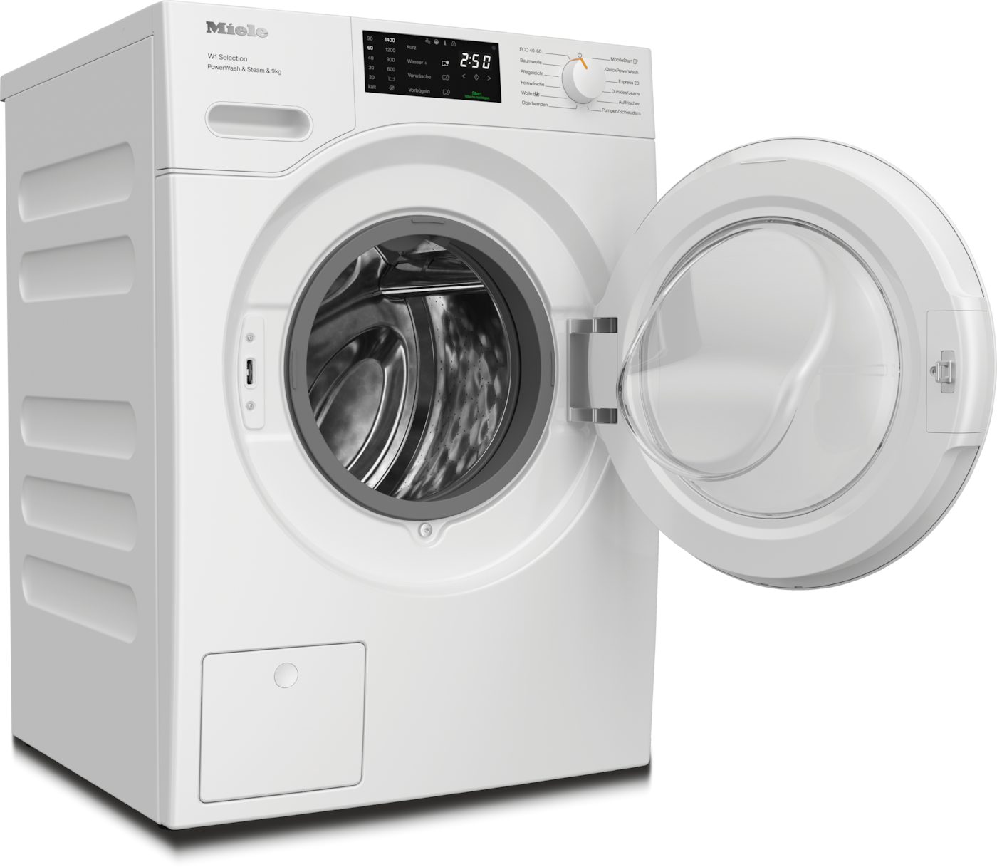 Miele Waschmaschine WSD383 WCS PWash&Steam&9kg, 9 kg, 1400 U/min, Getestet auf 20 Jahre perfekte Wäschepflege, 25 Jahre Motorgarantie