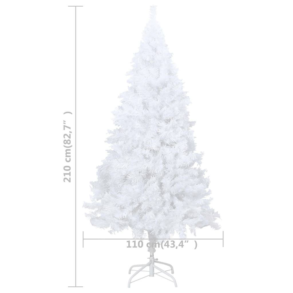 furnicato Künstlicher Weihnachtsbaum mit Weiß PVC 210 cm Zweigen Dicken