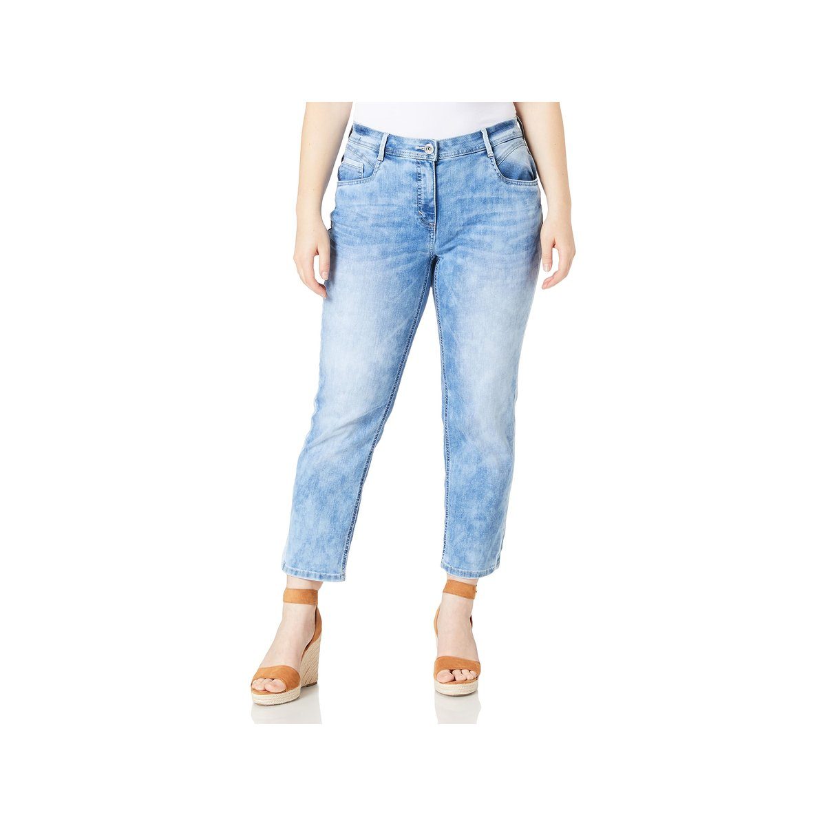 Cecil Straight-Jeans blau (1-tlg) | Shorts