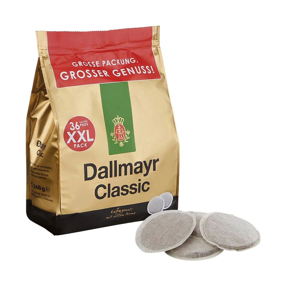 DALLMAYR Kaffee Classic Pads, 36 Pads