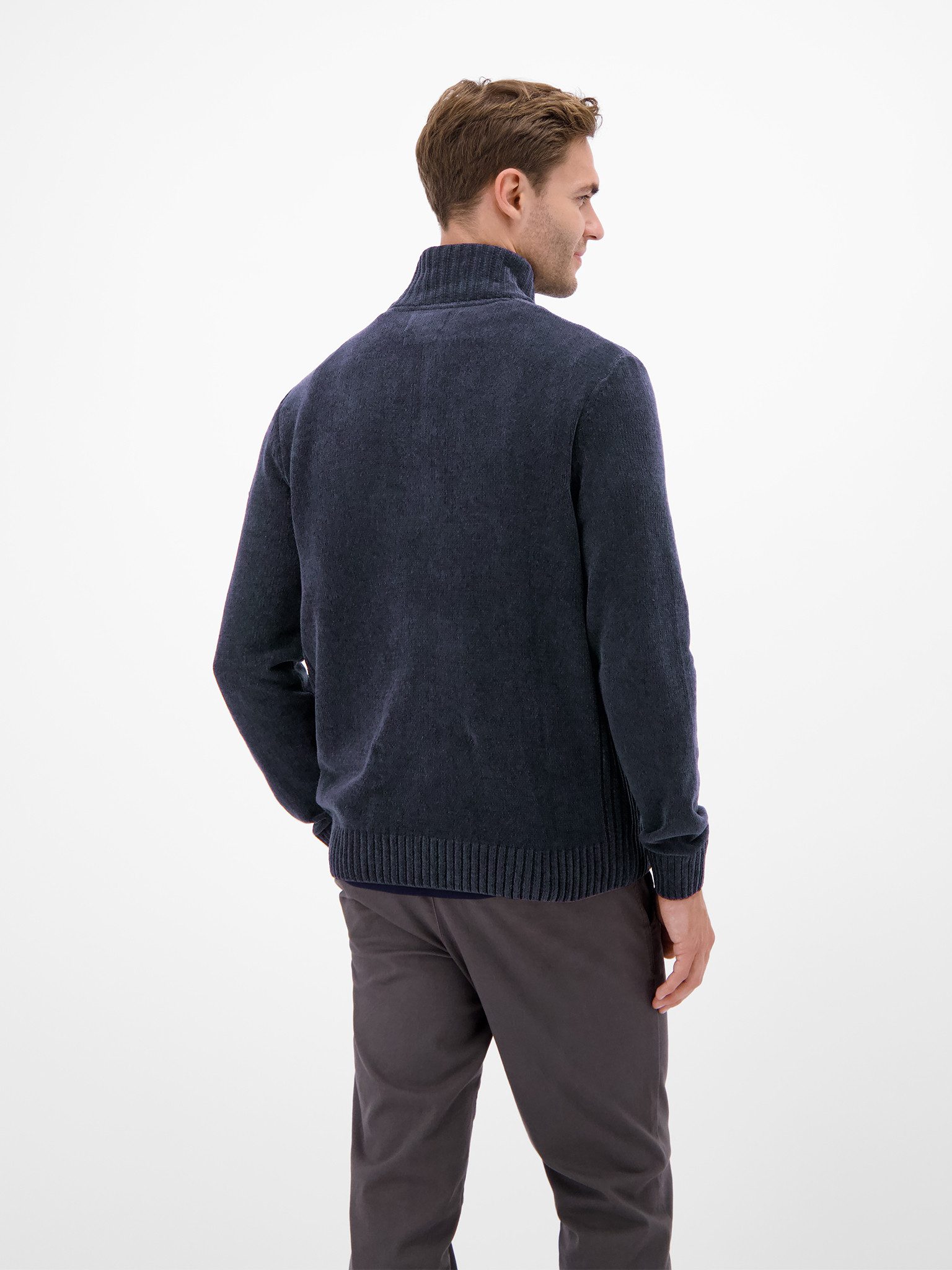 LERROS Strickpullover Chenille-Pullover mit Troyer günstig online kaufen