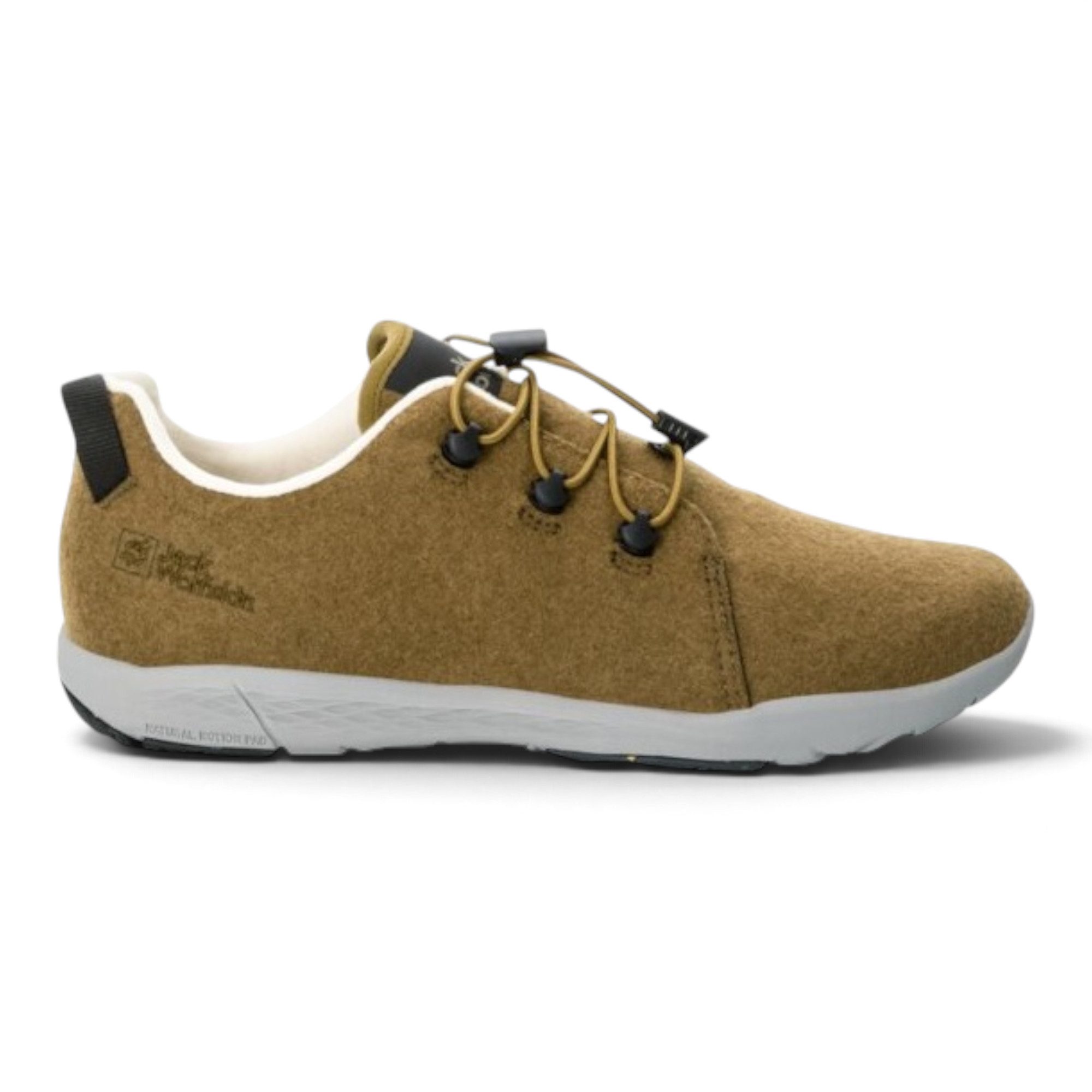 Jack Wolfskin Sneaker Spirit Wool Low (leichte, flexible Sohle) braun Damen Wanderschuh
