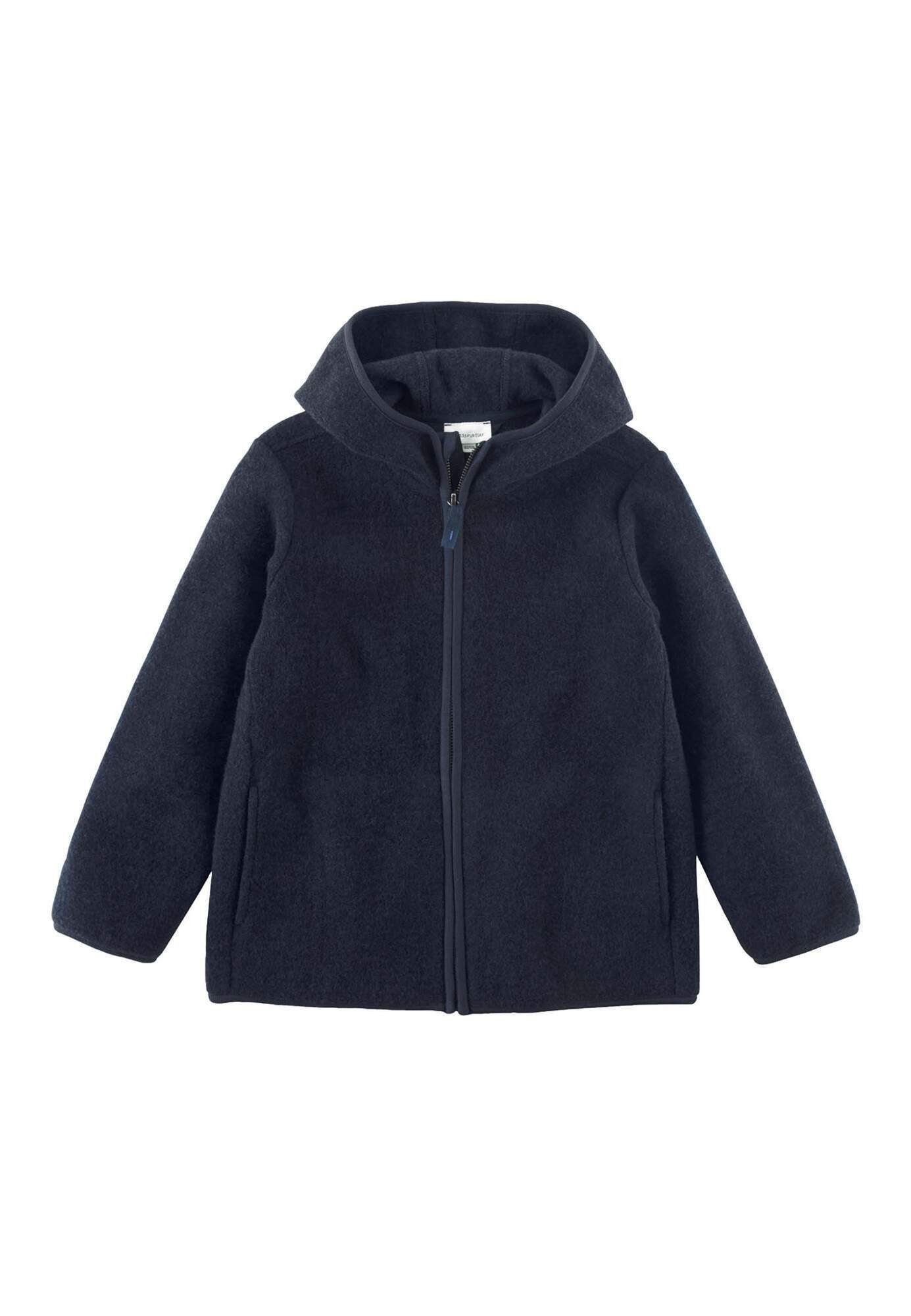 Hessnatur Fleecejacke aus Bio-Merinowolle mit Bio-Baumwolle (1-St)