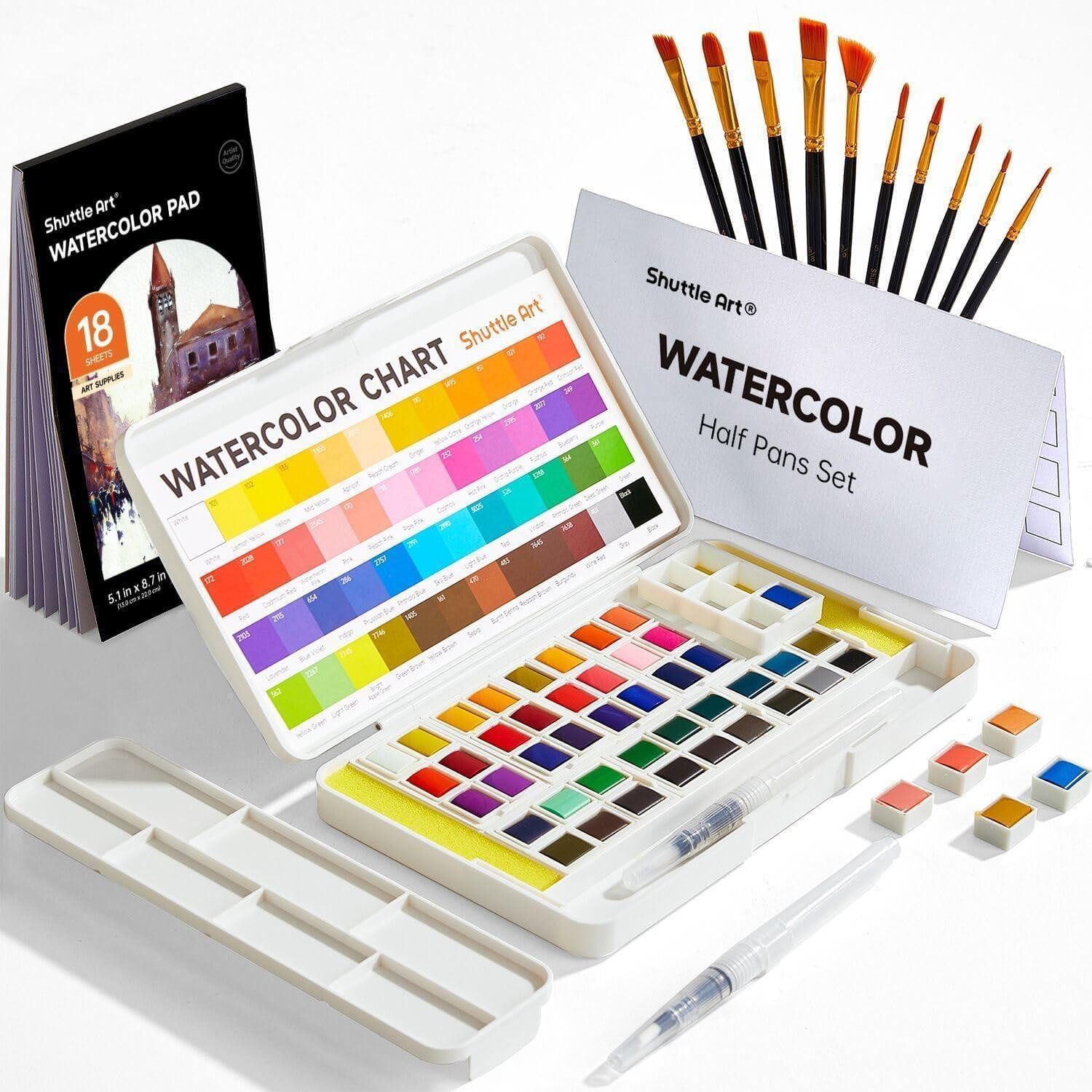 LuxusKollektion Aquarellstifte Aquarellfarben Set, 48