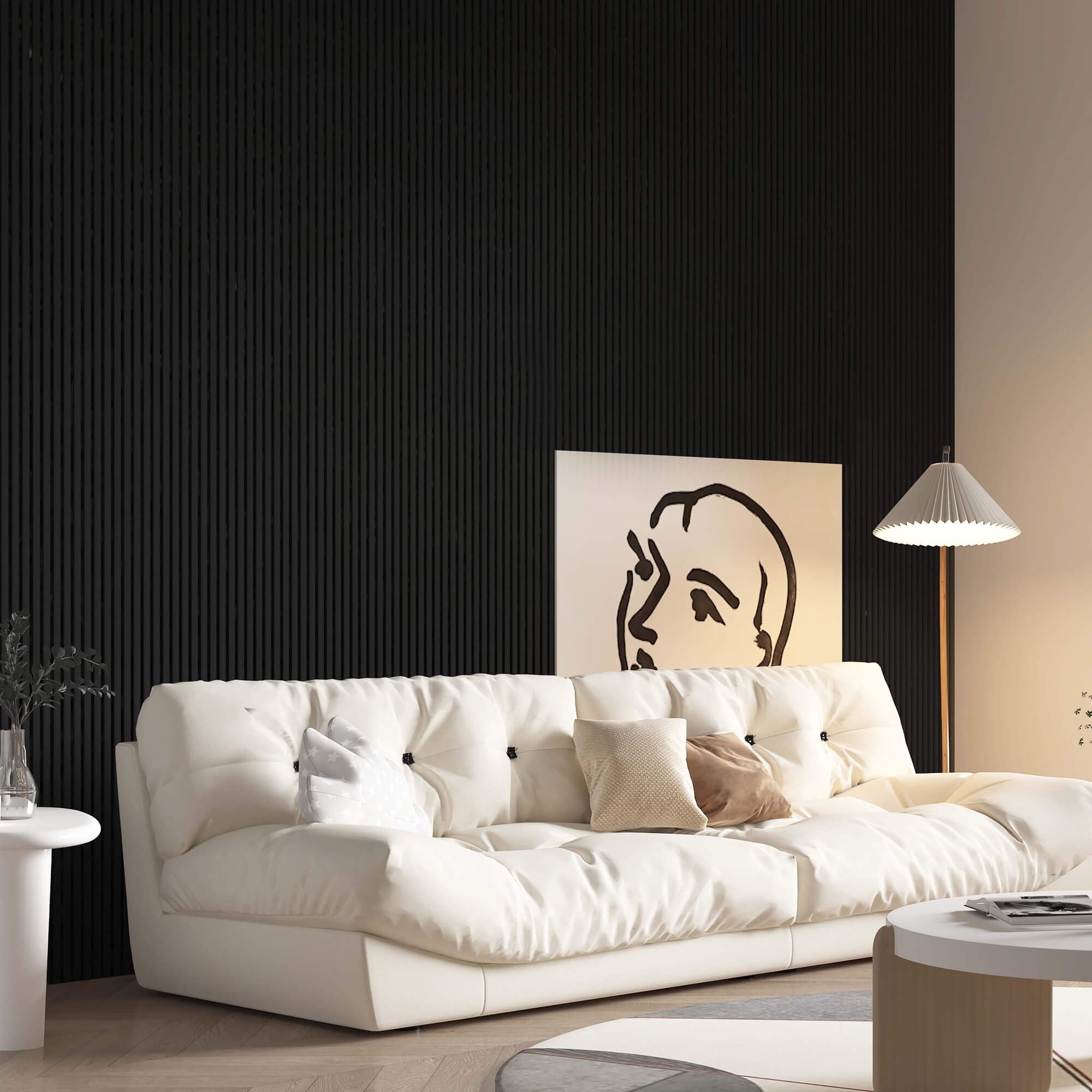 HOME DELUXE Wandpaneel Akustikpaneel SONIC, BxL: 40,50x240,00 cm, 0,96 qm, Akustik Wand Paneele, Lamellenwand, Akustik Paneele