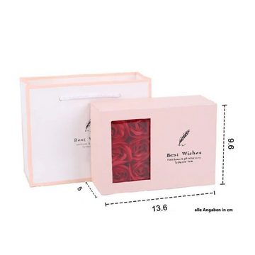 Tidy Schmuckkasten Rosen- Geschenkbox Rosa mit Kette Herz,Gold oder Silber, Muttertag